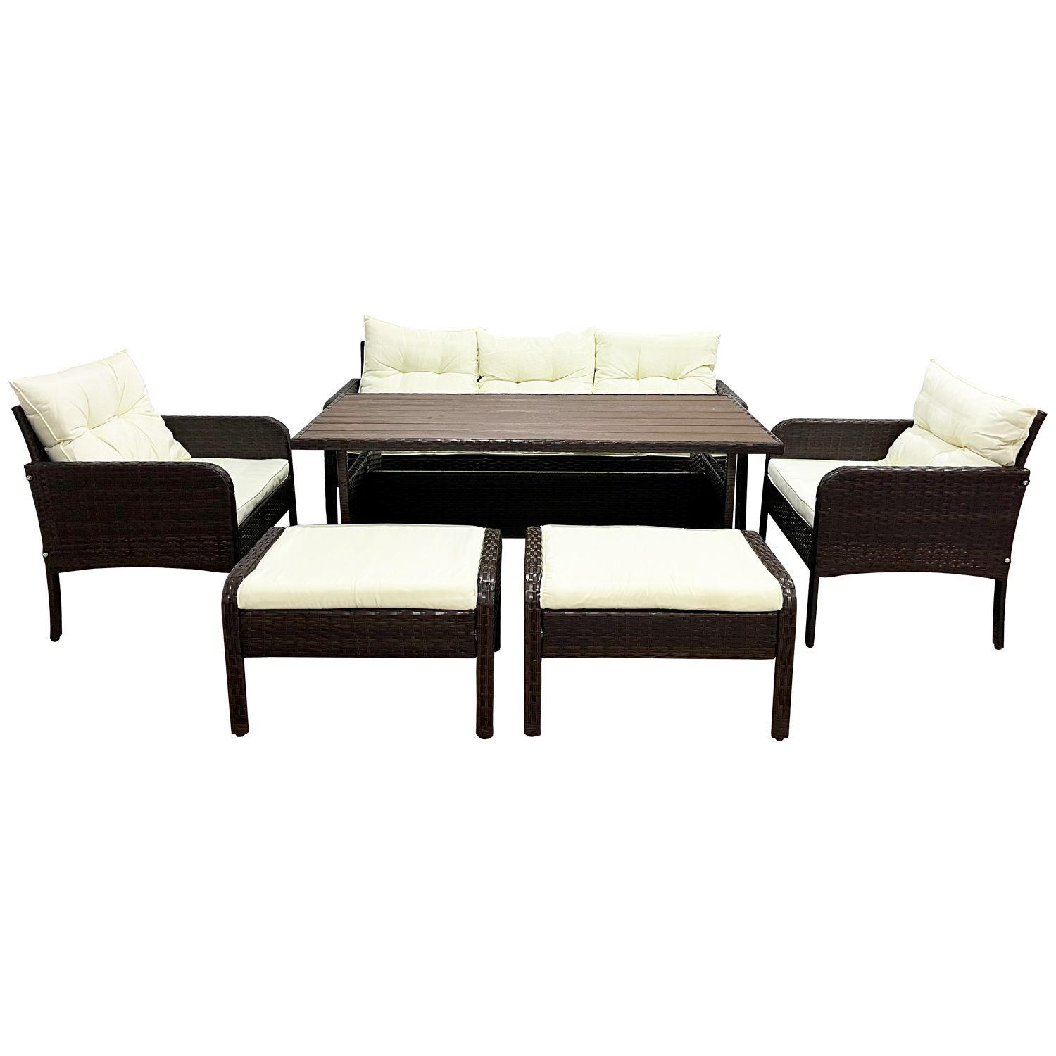 Juego de Comedor Living Terraza Amelia 7 pers-0