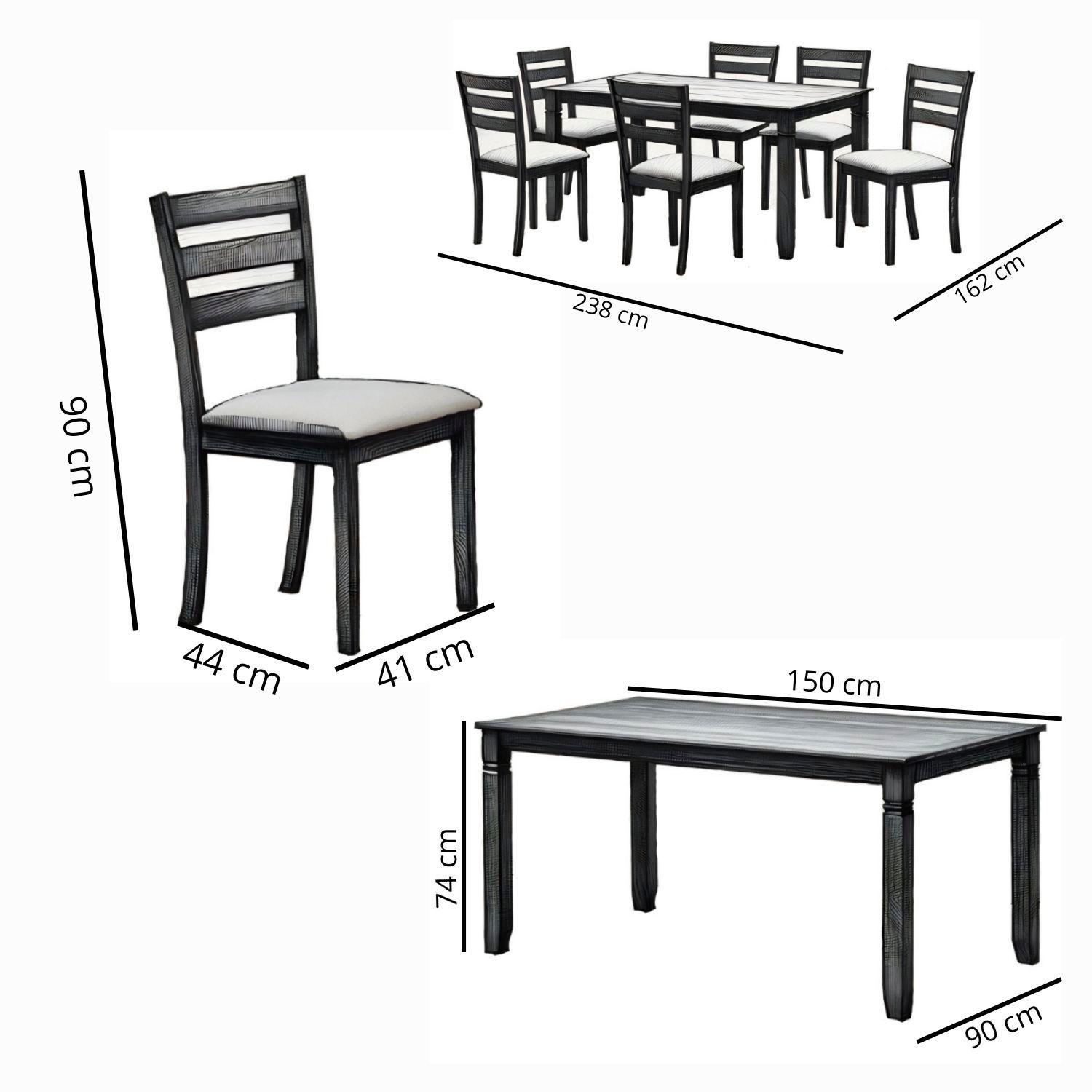 Juego de Comedor Claire 6 sillas-4