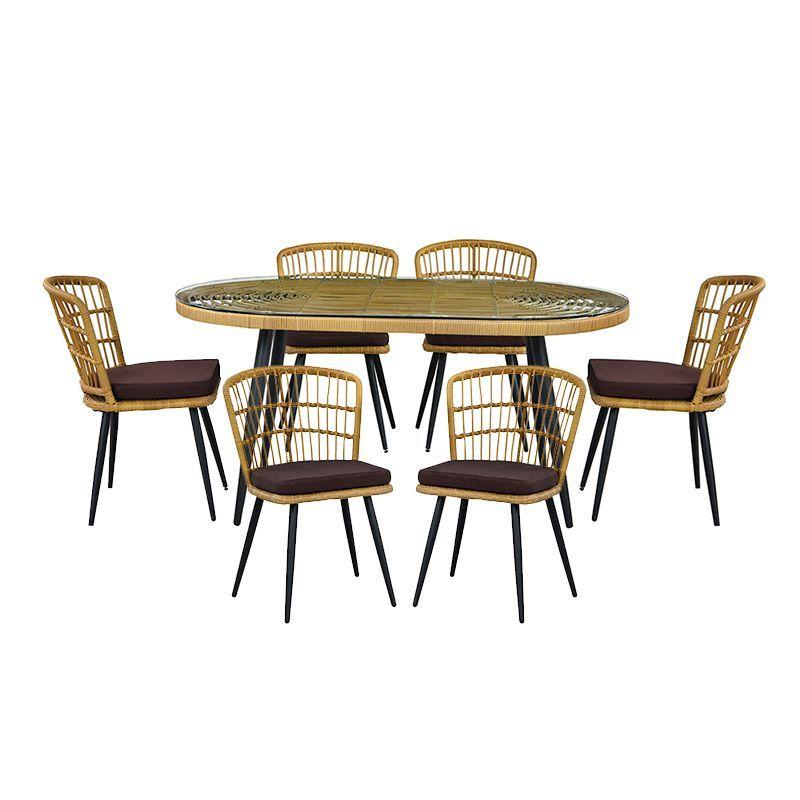 Comedor londres cojin café 6 personas-0