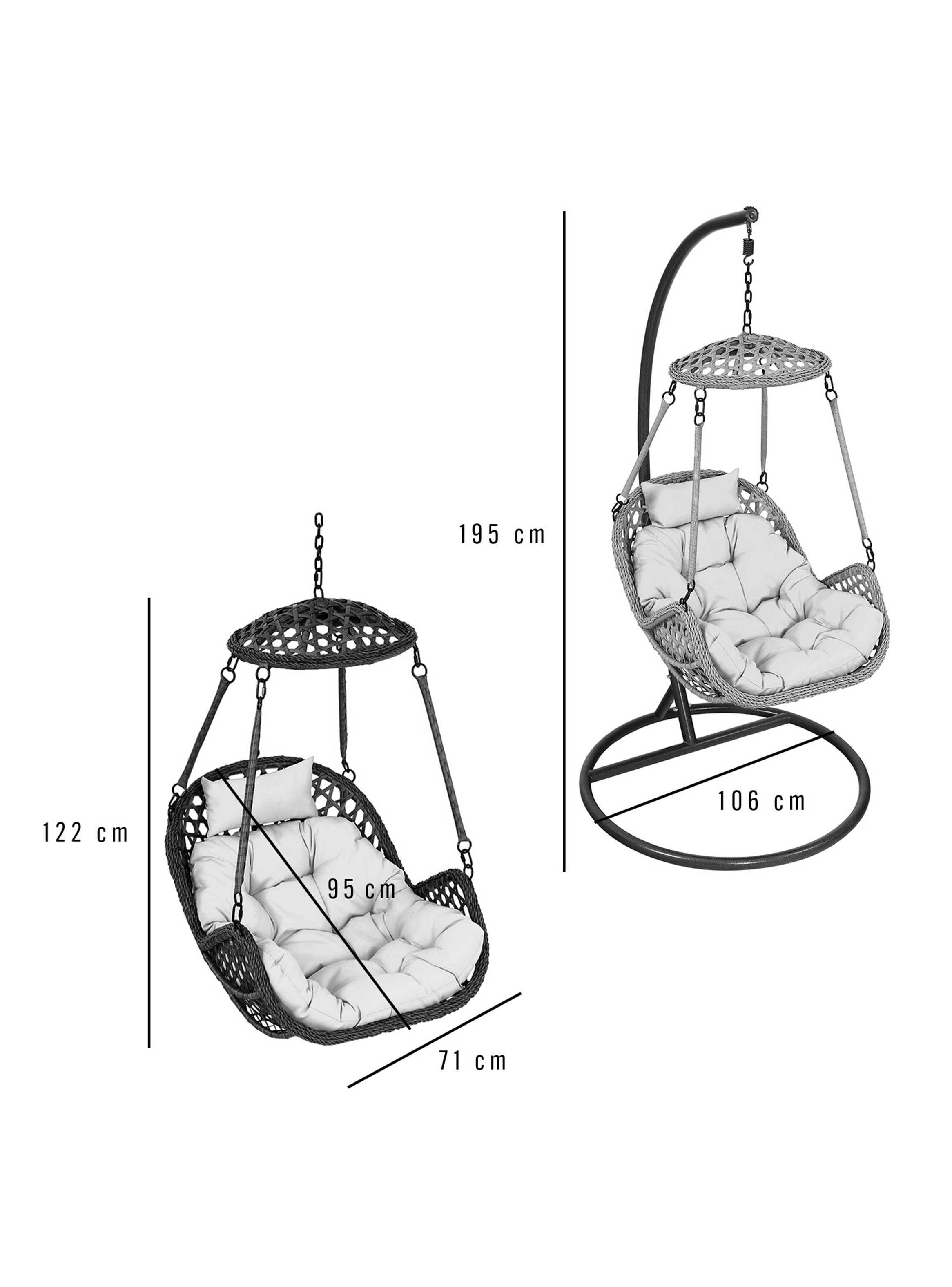 Silla Colgante Rattan Nipona Chocolate C/Café B/Café-3