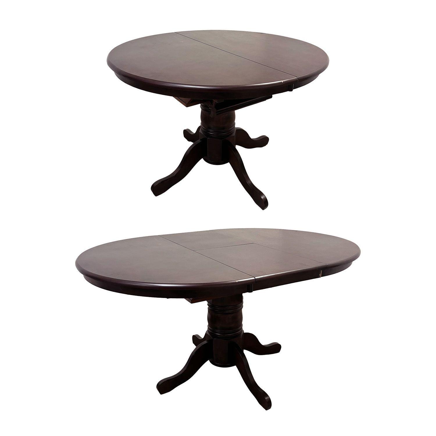 Juego de comedor Juliette Chocolate Extensible 6 sillas Café-3