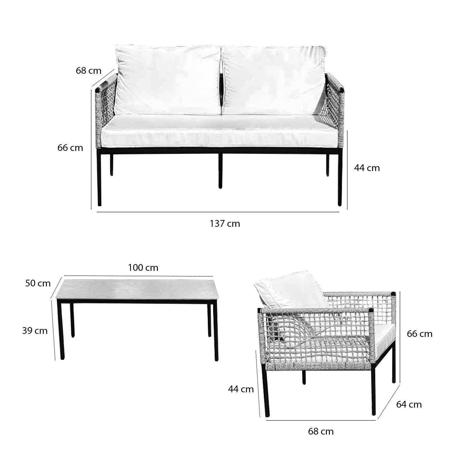 Juego de living terraza Malaga 4 personas-3