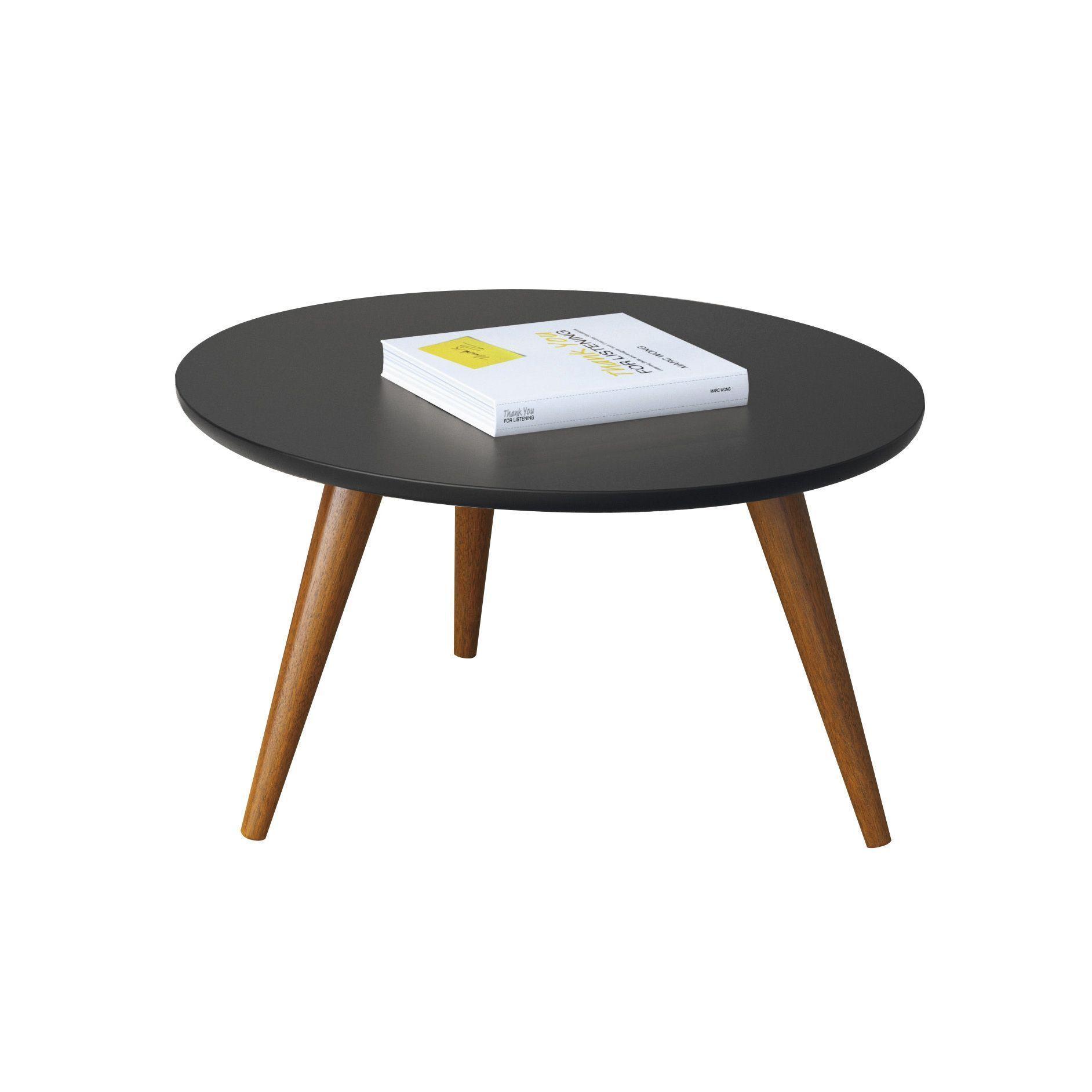 Mesa de centro Alba preto 60x60x32 cm-2