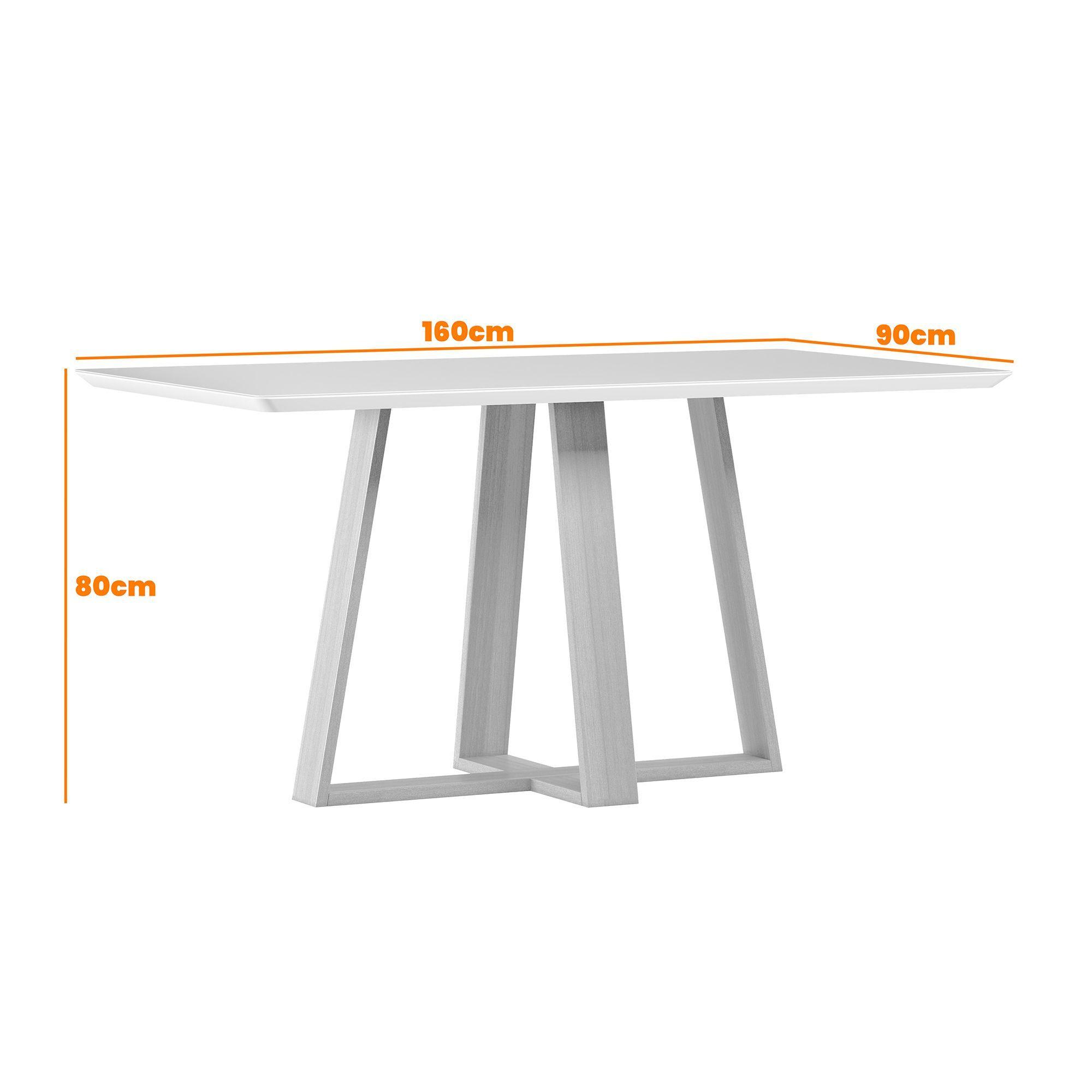 Juego de Comedor Sonatta 160x90 cm Vidrio 6 Sillas Beige-4