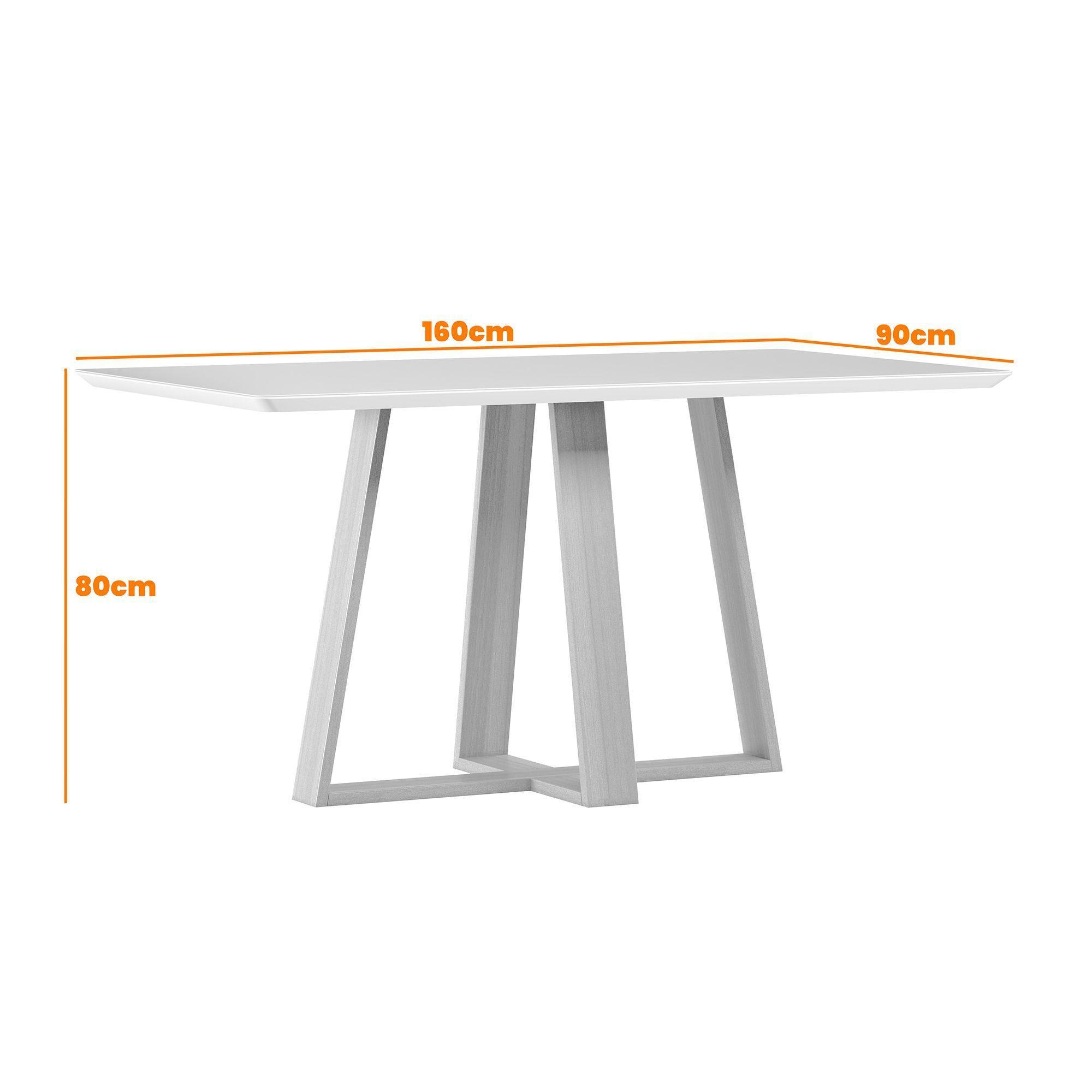 Juego de Comedor Sonatta 160x90 cm Vidrio 6 Sillas Beige-3