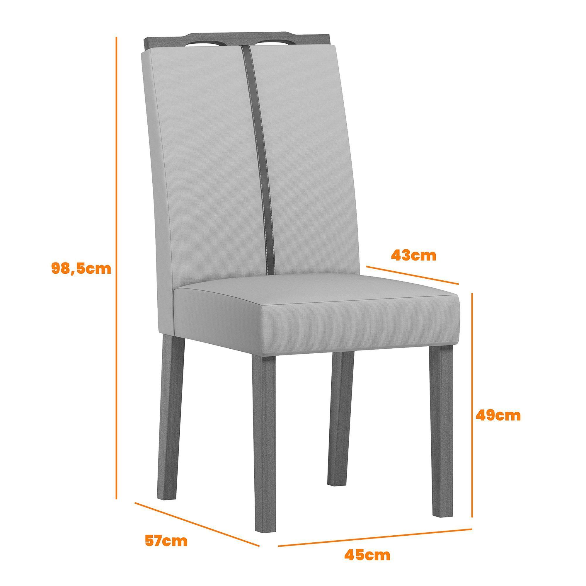 Juego de Comedor Sonatta 160x90 cm Vidrio 6 Sillas Beige-4