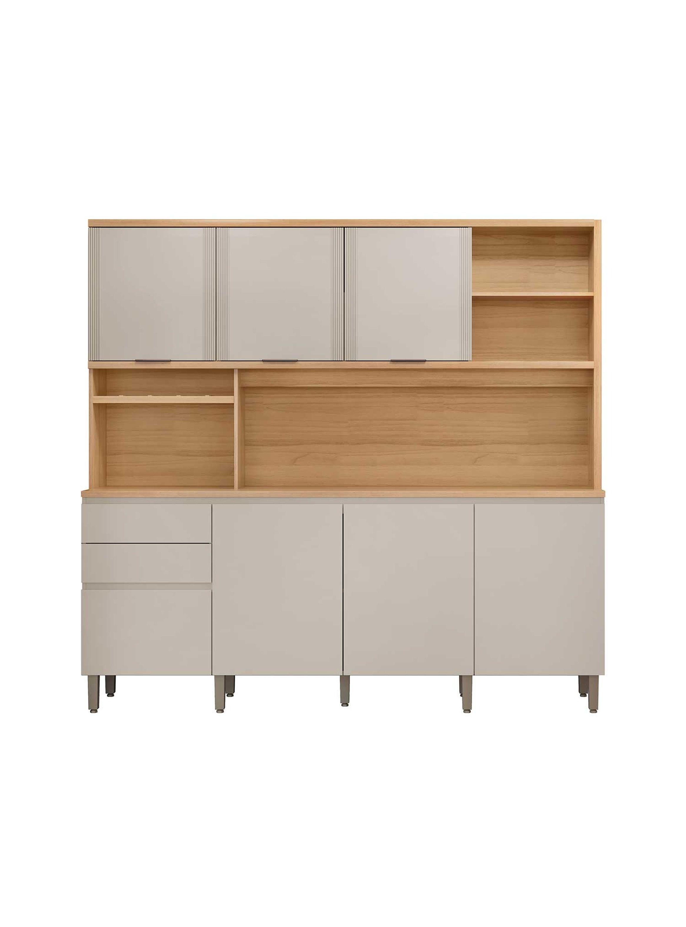Kit Cocina Austin 2,20m Jequitiba / Gris Matte-3