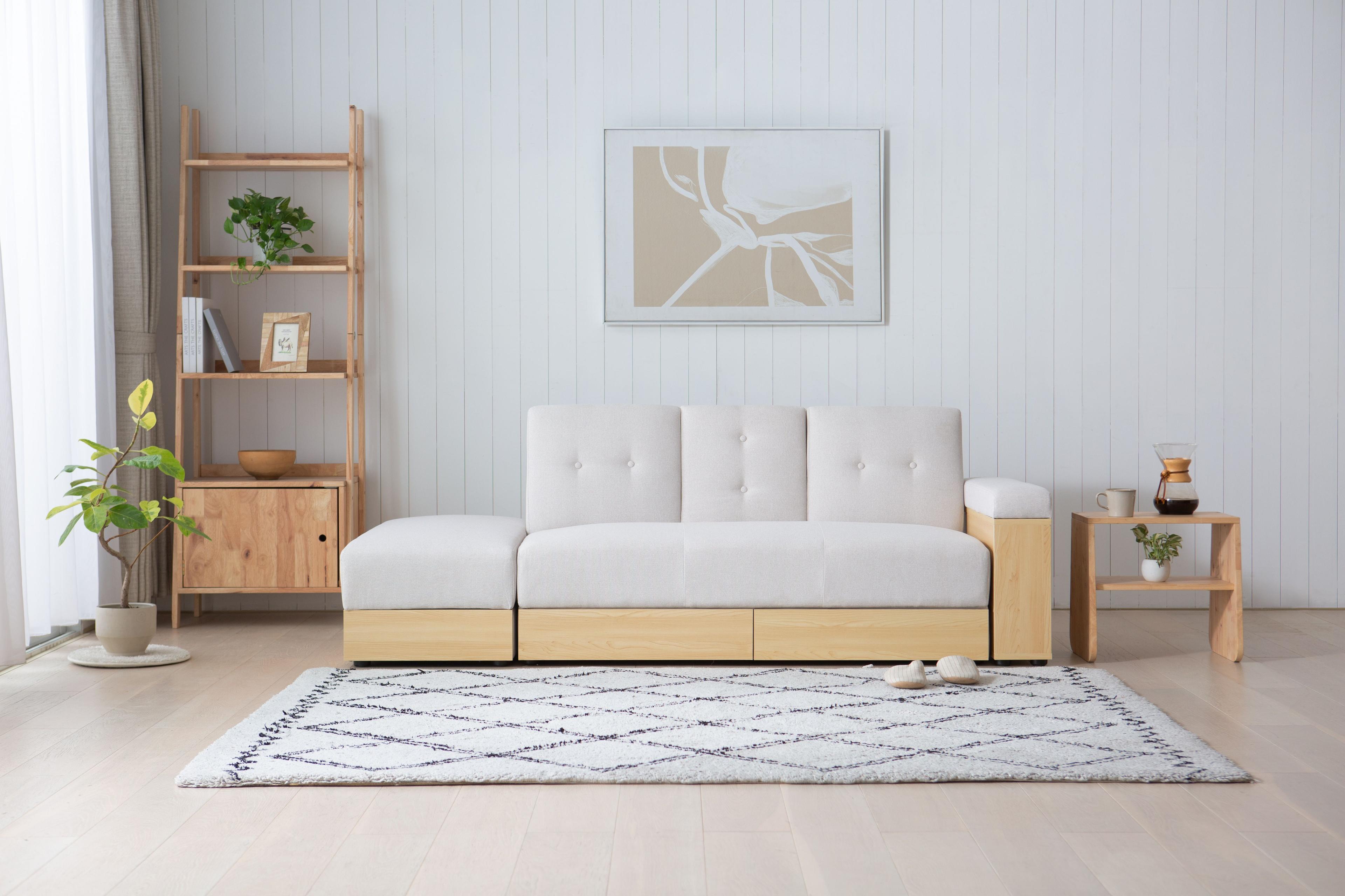 Sofá Cama Modular Alaska Beige 3 cuerpos-5