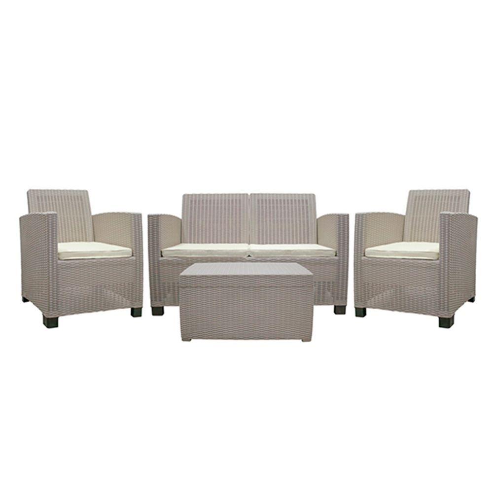 Juego Terraza Álamo Doble Beige 4 Pers-0