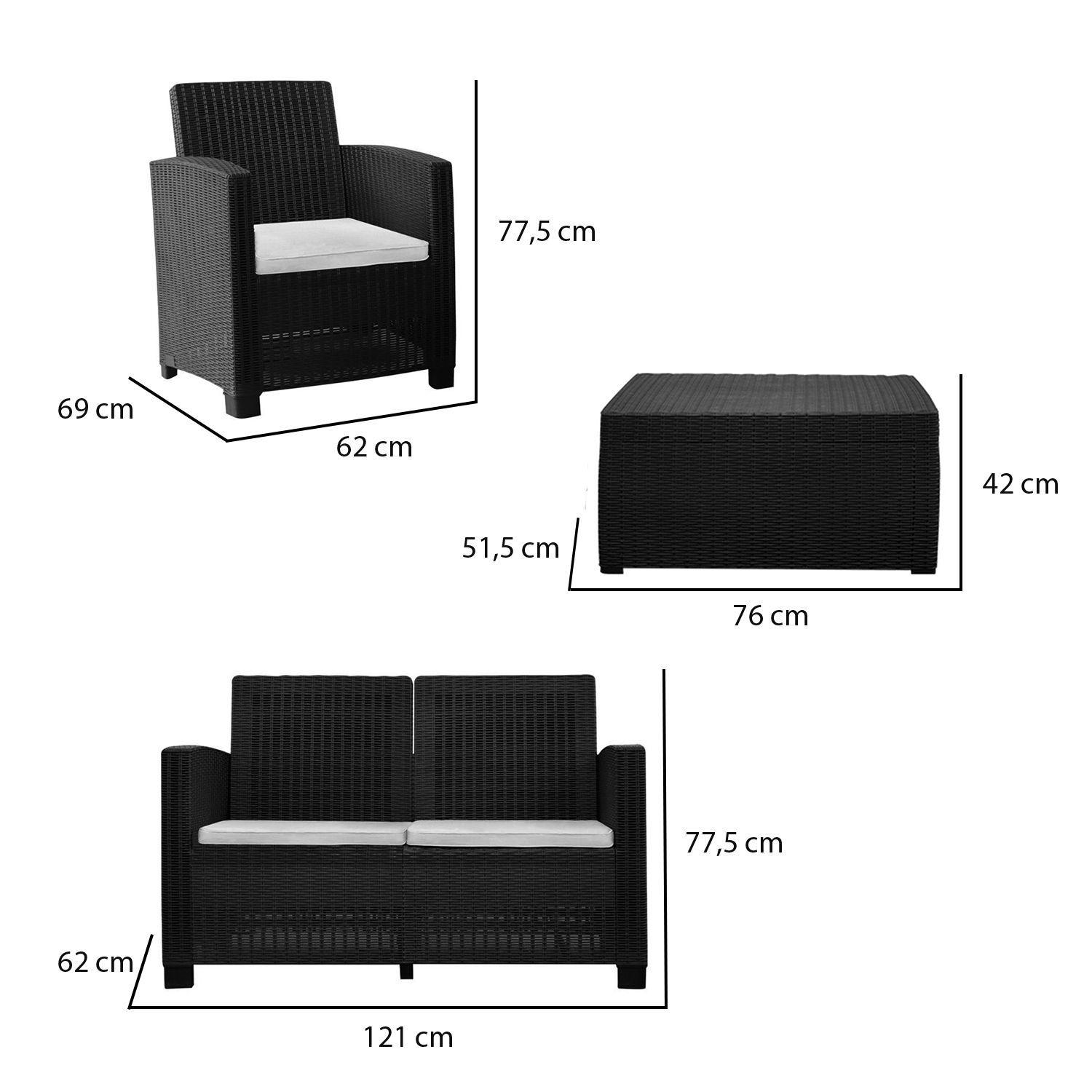Juego Terraza Álamo Doble Beige 4 Pers-4