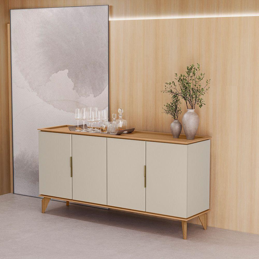 Buffet Sintra Jequitiba/Off White 160x80x42 cm-3