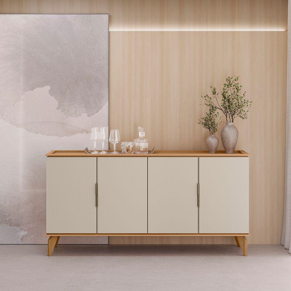 Buffet Sintra Jequitiba/Off White 160x80x42 cm-4