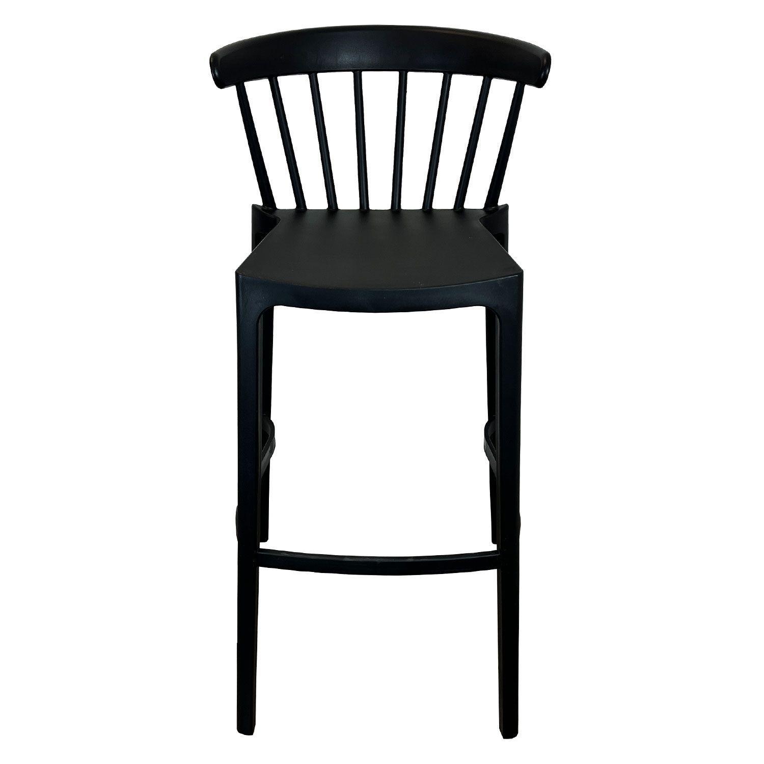 Pack 2 Taburetes Bar Windsor Negra 103 x 53 x 53 cm / Alto asiento: 76 cm-2