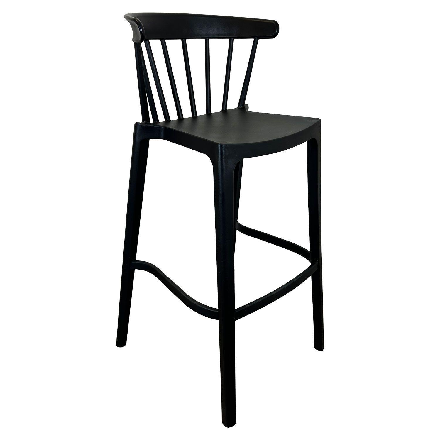 Pack 2 Taburetes Bar Windsor Negra 103 x 53 x 53 cm / Alto asiento: 76 cm-3