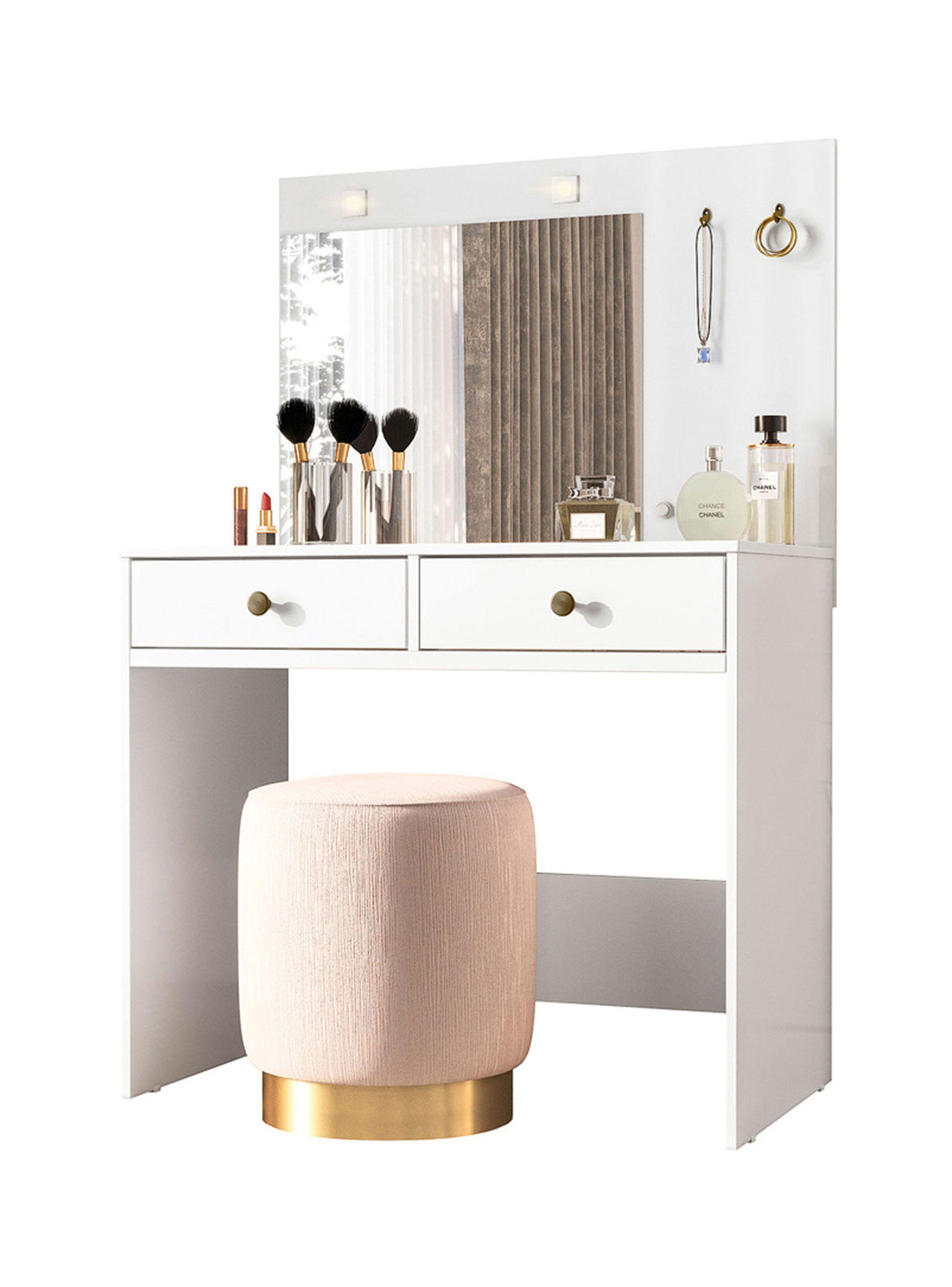 Tocador Ideal Blanco con Luces Led y Espejo-2