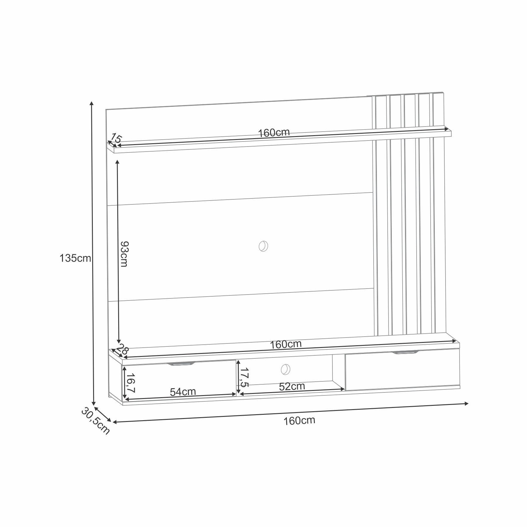 Home Tv Panel Mónaco 55" 160x135x31 cm-5