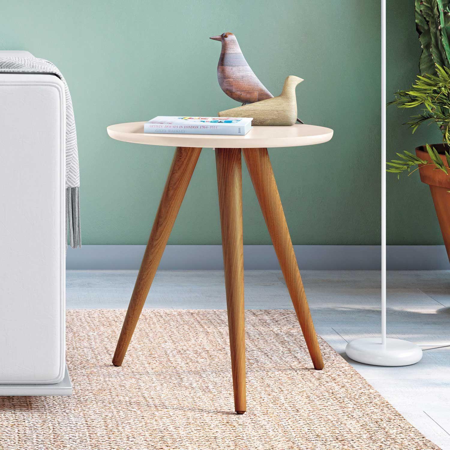 Mesa lateral Alba Off White 44x44x50 cm-2