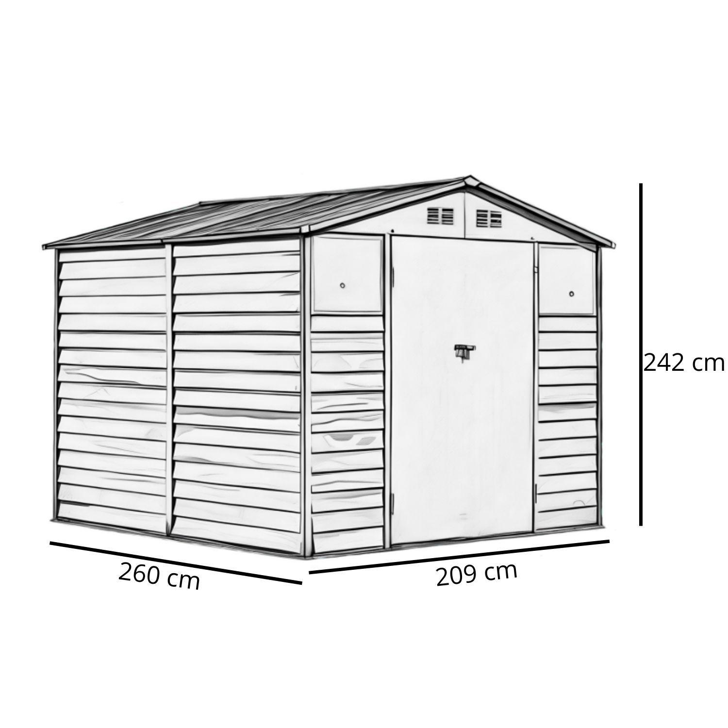 Bodega Jardín 242x260x209 Homeshed Verde-5