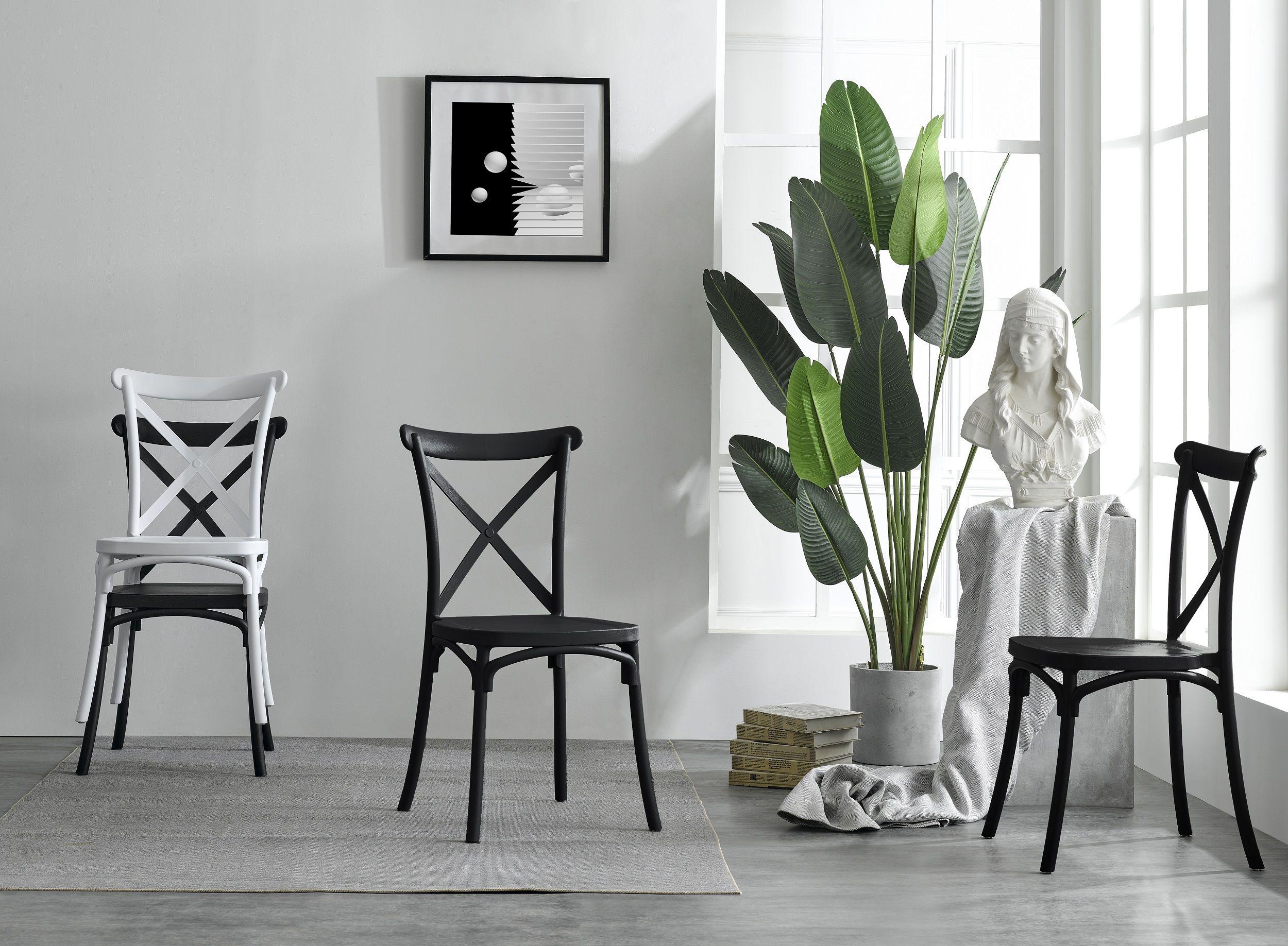 SILLA DISEÑO COMEDOR RETRO NEGRA-3