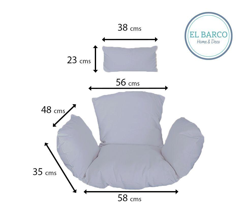 Cojín Silla Colgante M/L Turquesa-1