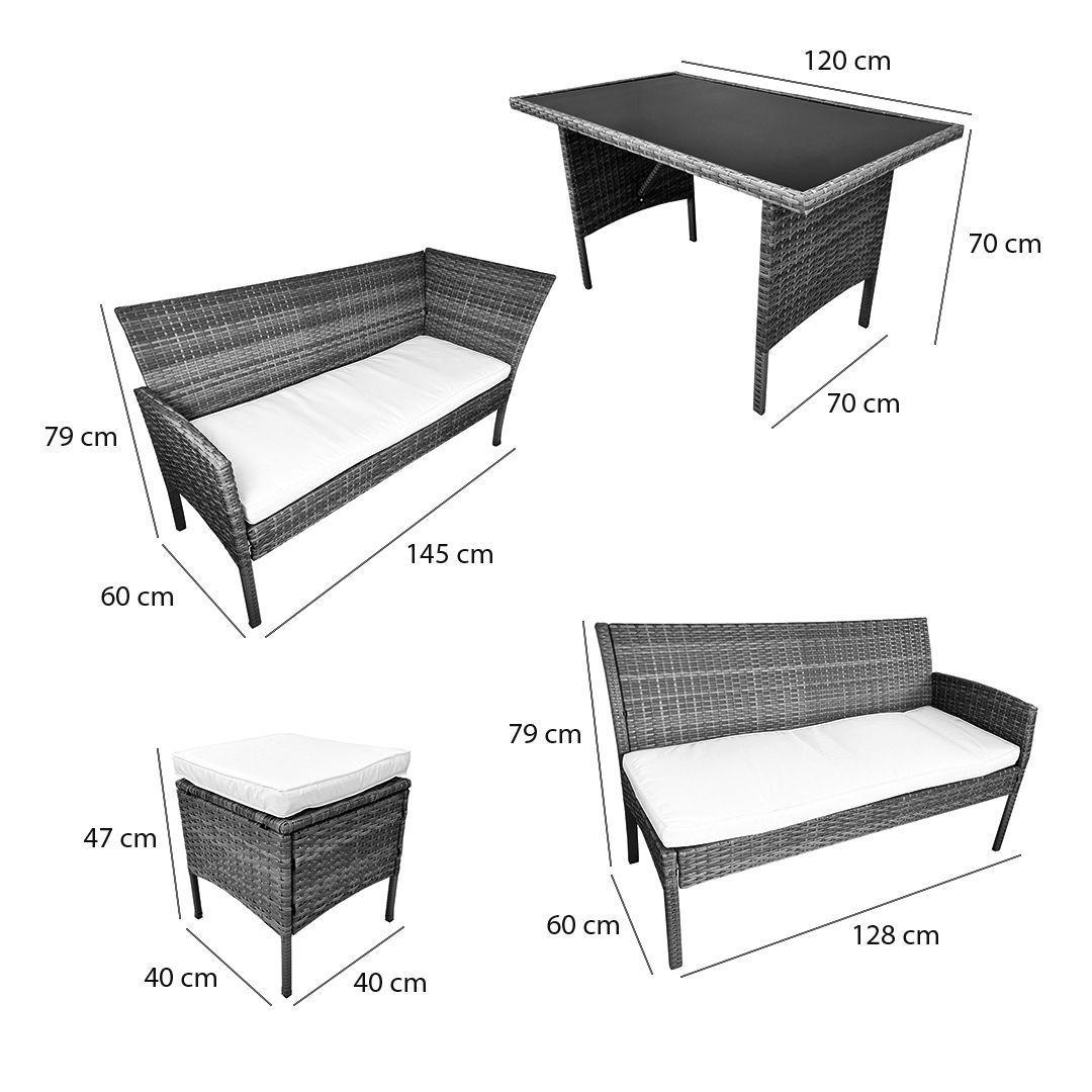 Juego Living Comedor Terraza Alma 8 Personas-7