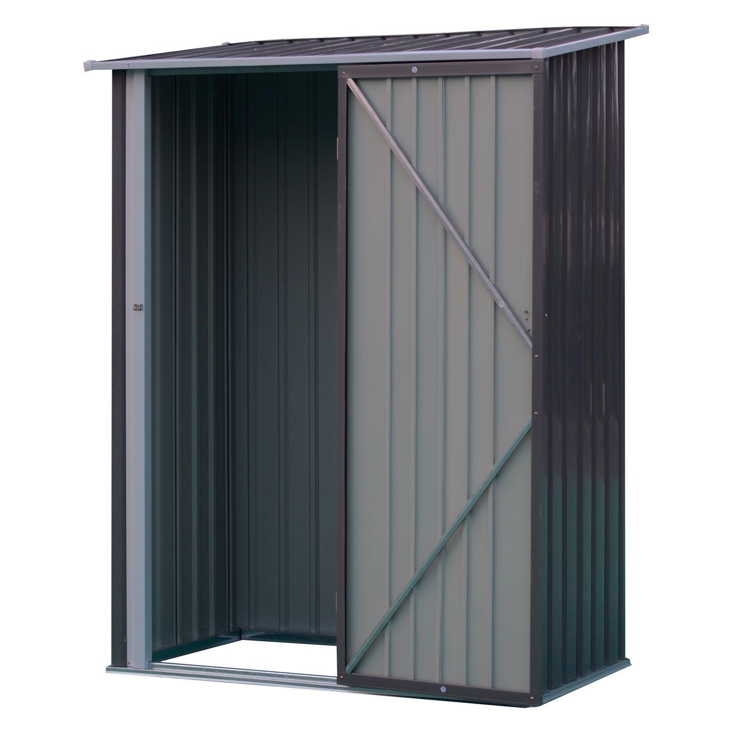 Bodega Jardín 142x84x189 Gris-4