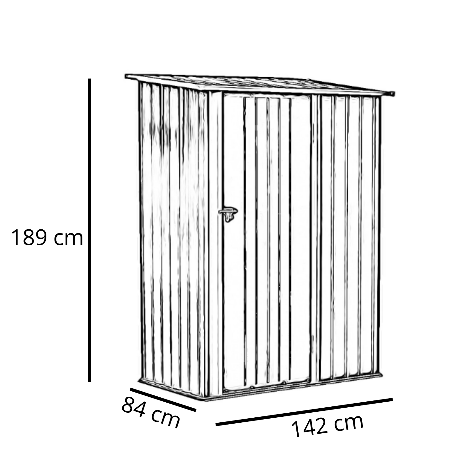Bodega Jardín 142x84x189 Gris-5