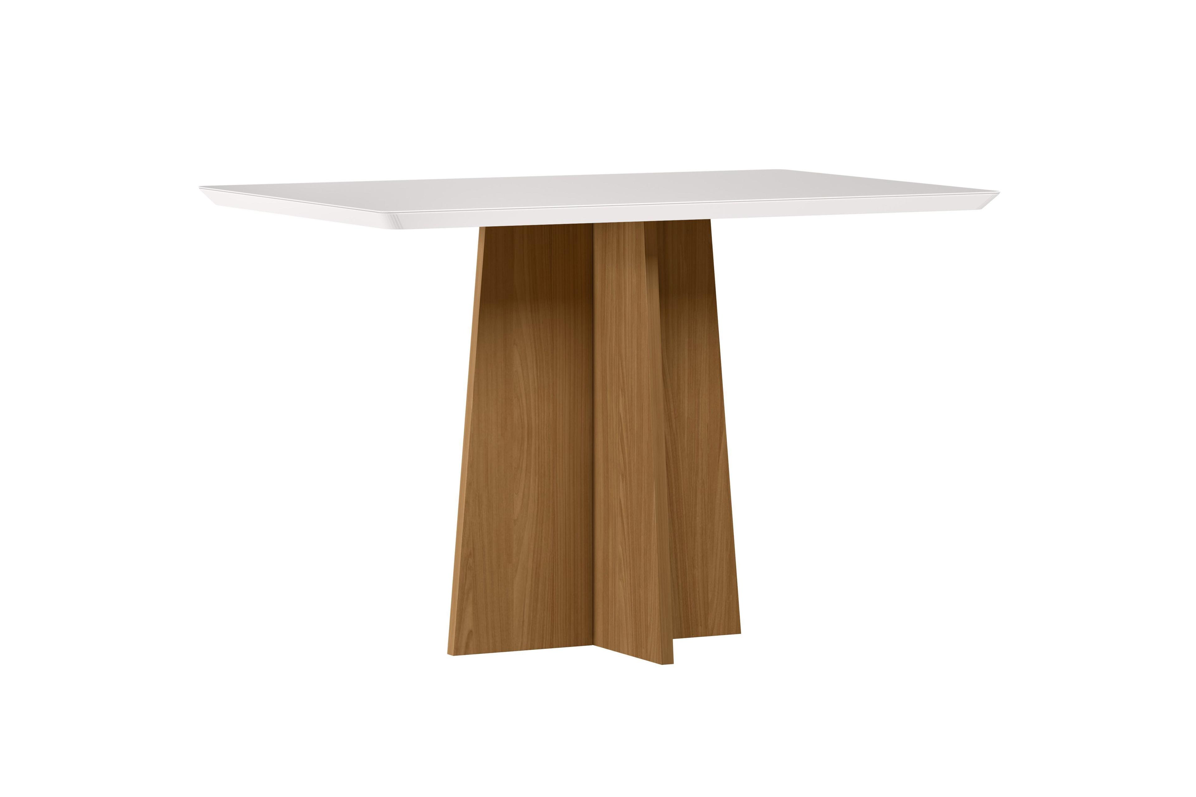 Juego de Comedor Annecy 120x80 cm Vidrio 4 Sillas Beige  -1