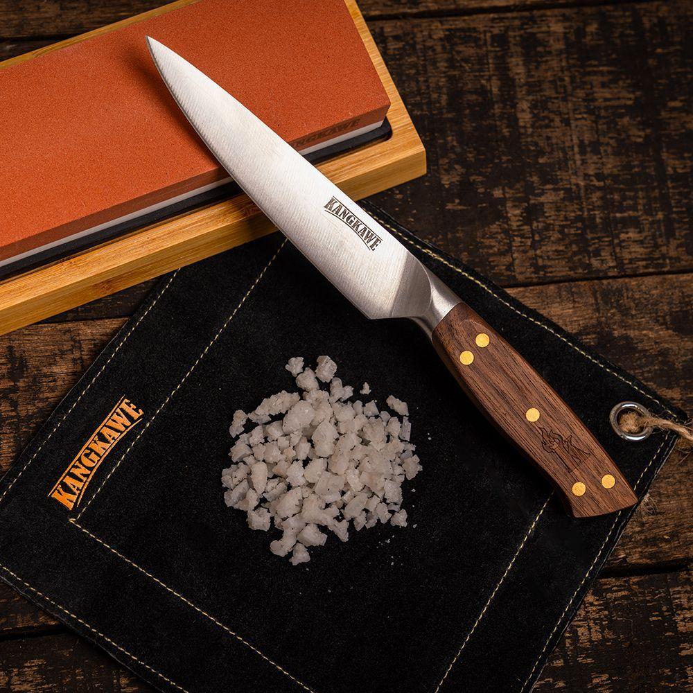 Cuchillo 5" Pellaifa Con Funda De Cuero Café-2