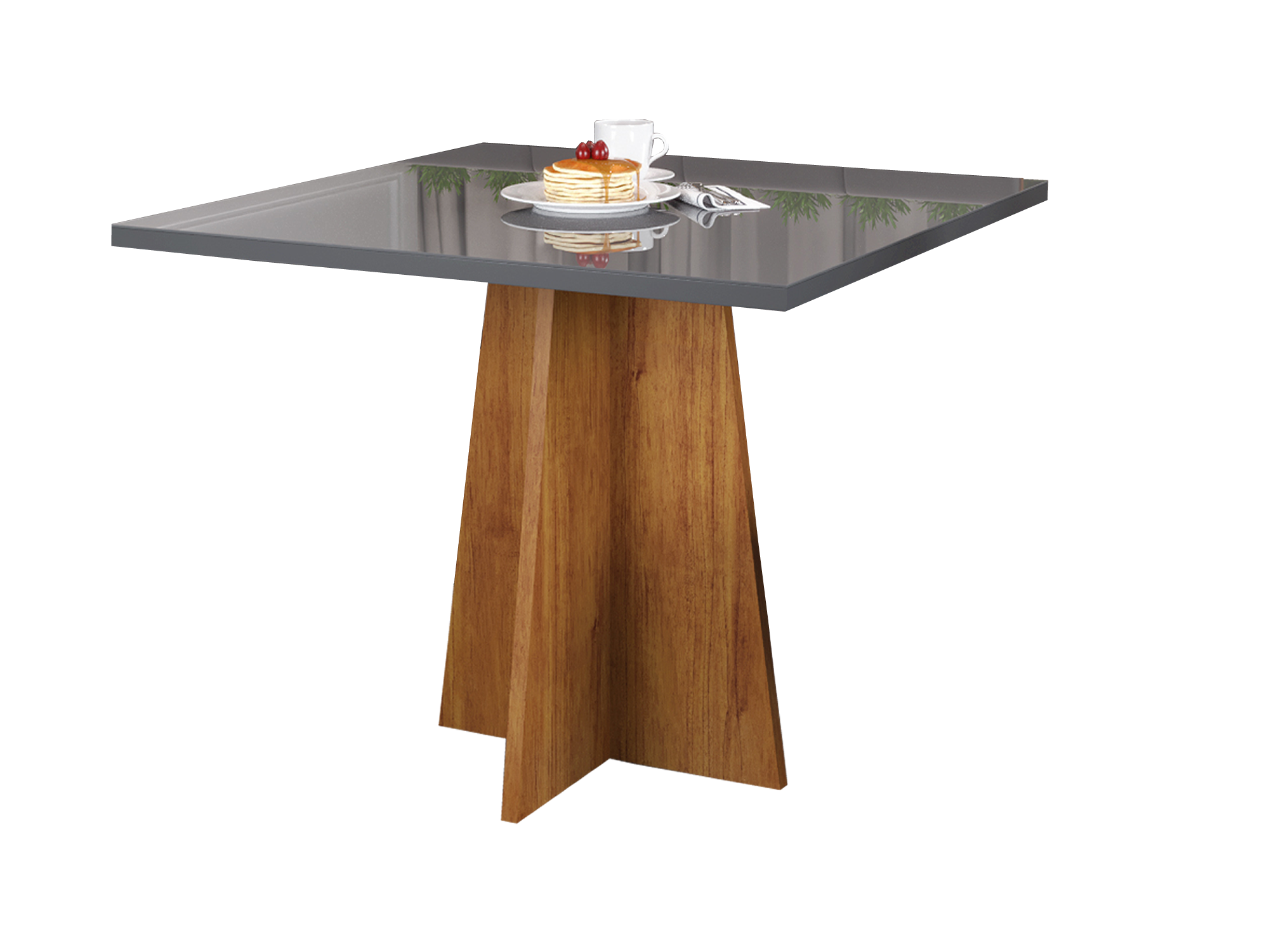 Juego de comedor 4 sillas Legado Gris 78 x 90 x 90 cm-4