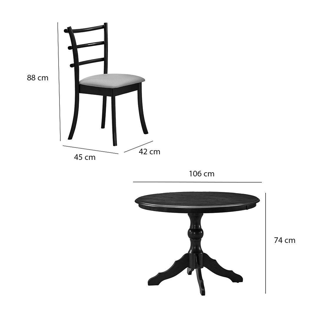Juego de Comedor Elise 4 sillas-4