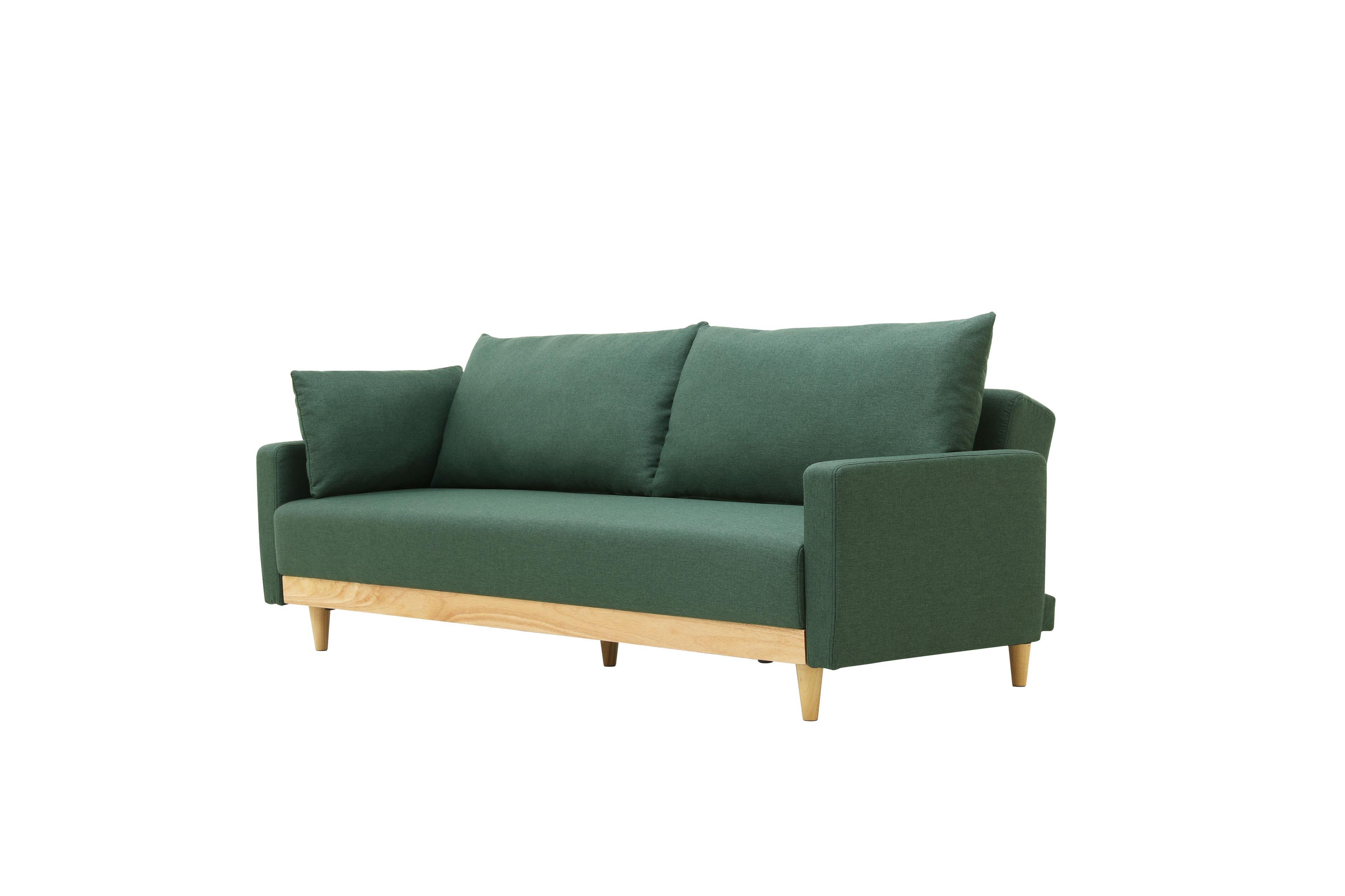 Sofá Cama Tres Cuerpos Florencia Esmeralda Verde-2