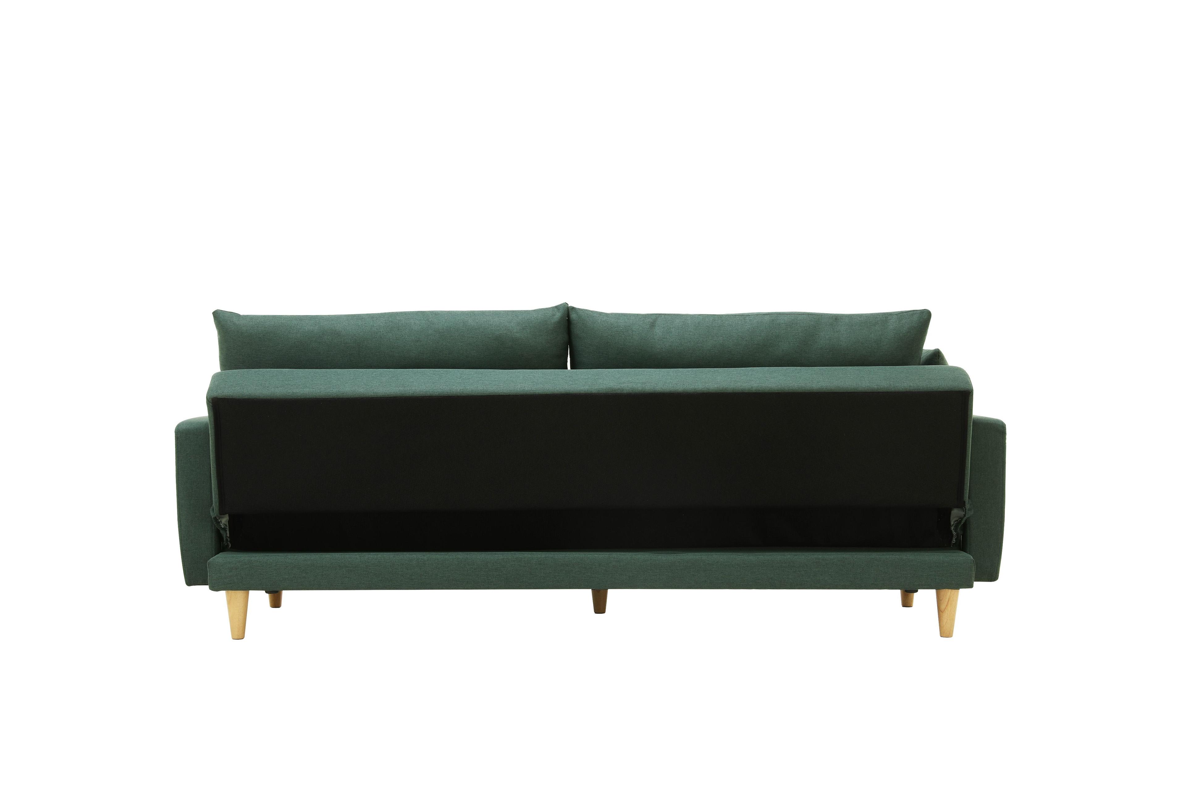 Sofá Cama Tres Cuerpos Florencia Esmeralda Verde-3