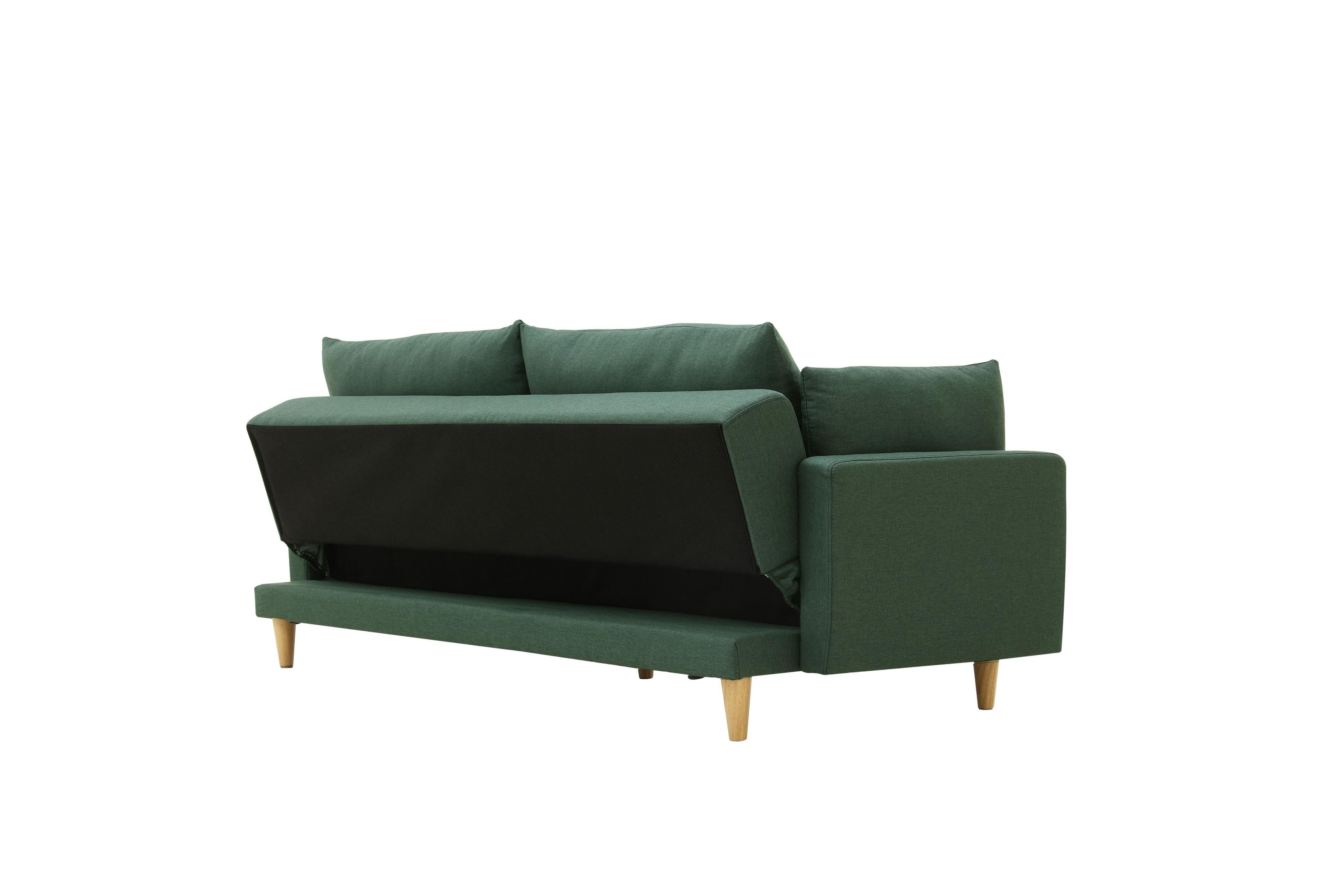 Sofá Cama Tres Cuerpos Florida Esmeralda Verde-4