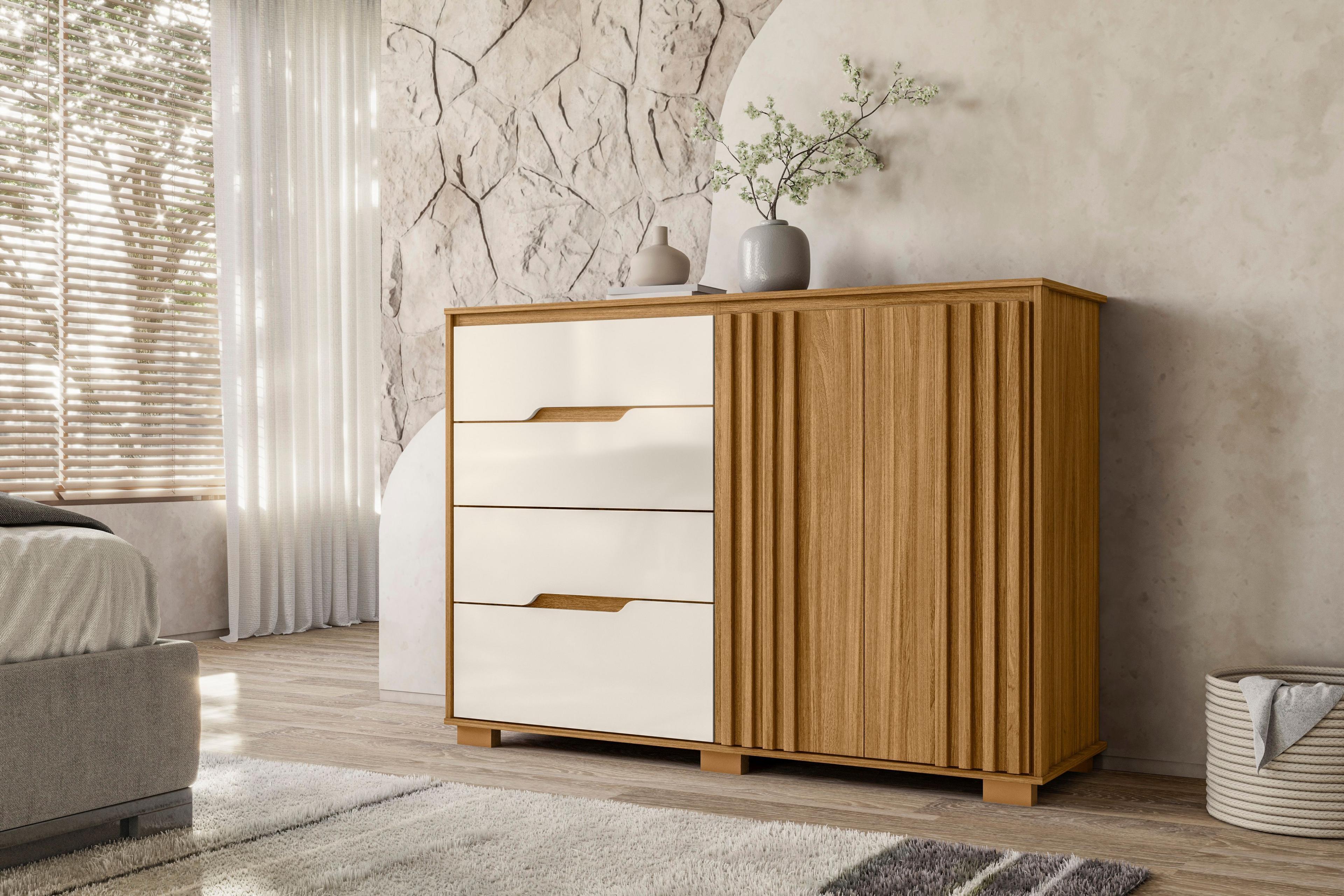 Comoda Luzzia 4 cajones 2 puertas 147x105x47 cm-2