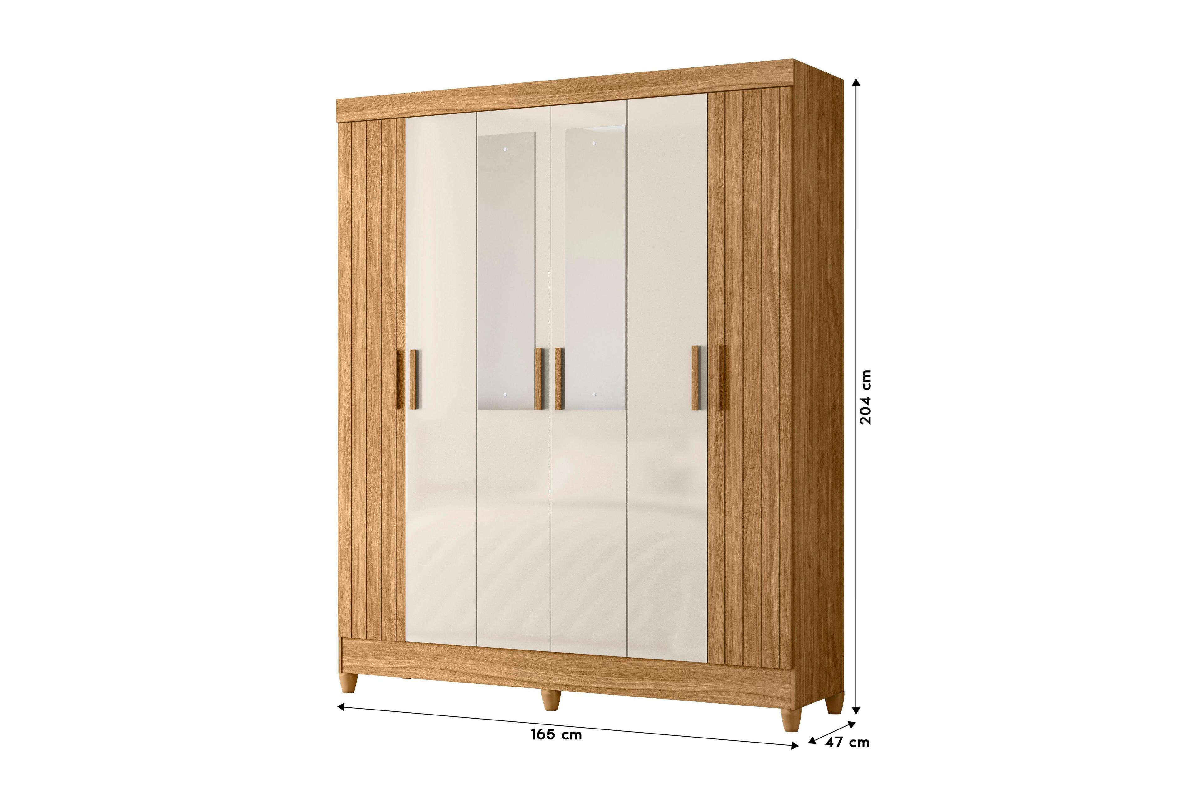 Closet Palermo 6 puertas 2 cajones internos 204x165x47 cm-3