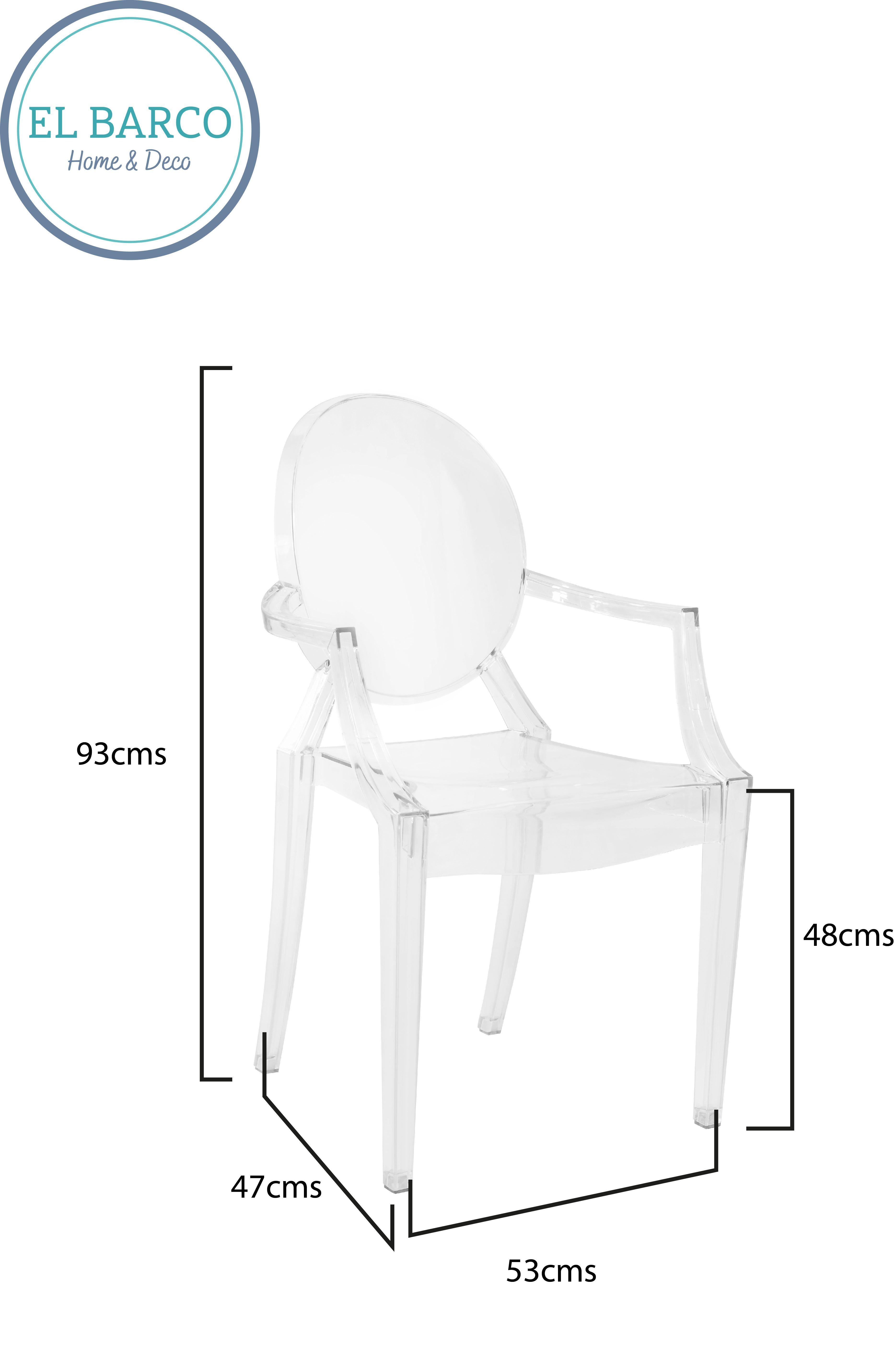 Silla Louis Ghost Con Brazos-3