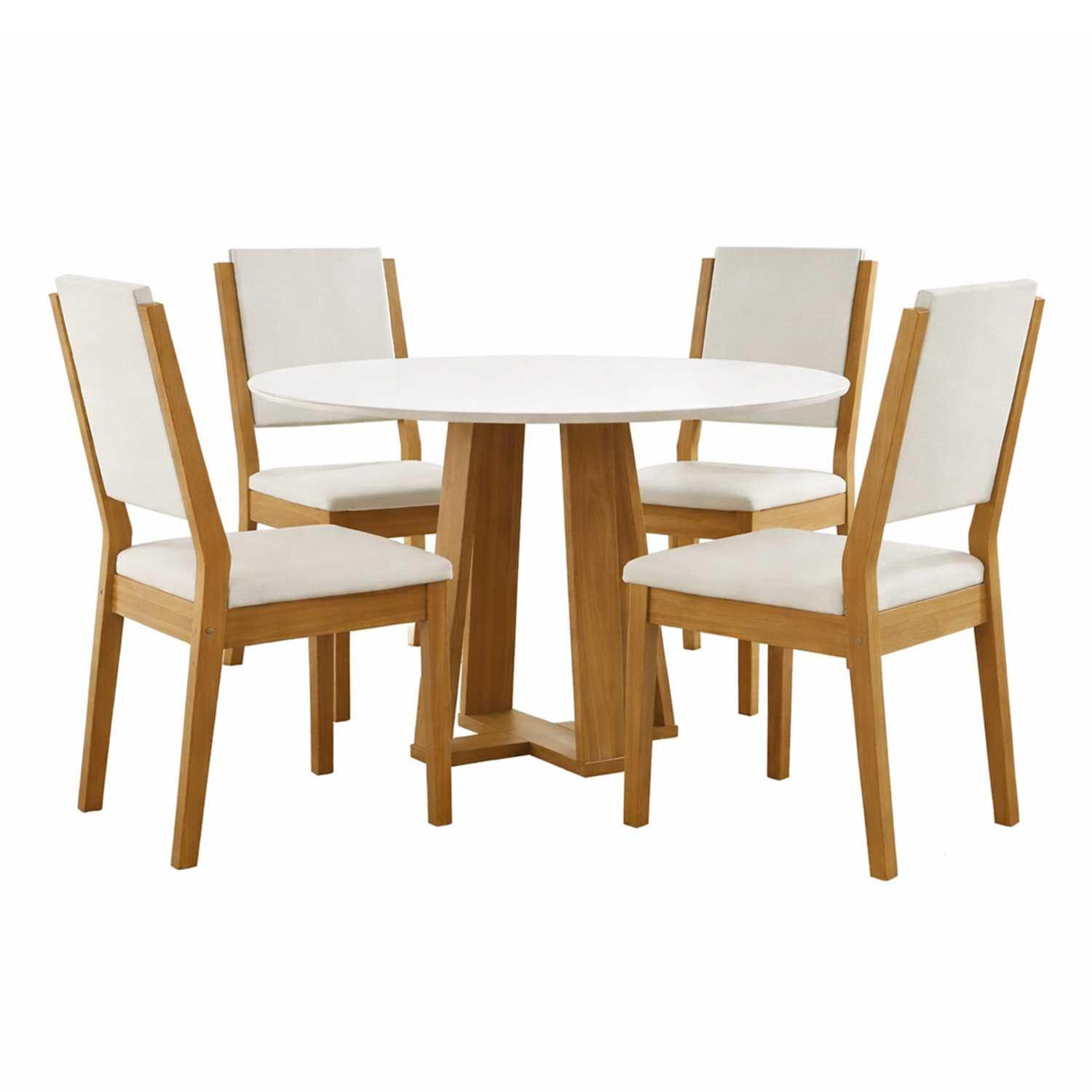 Juego de comedor 4 sillas Style Vidrio 1.0 Beige-1
