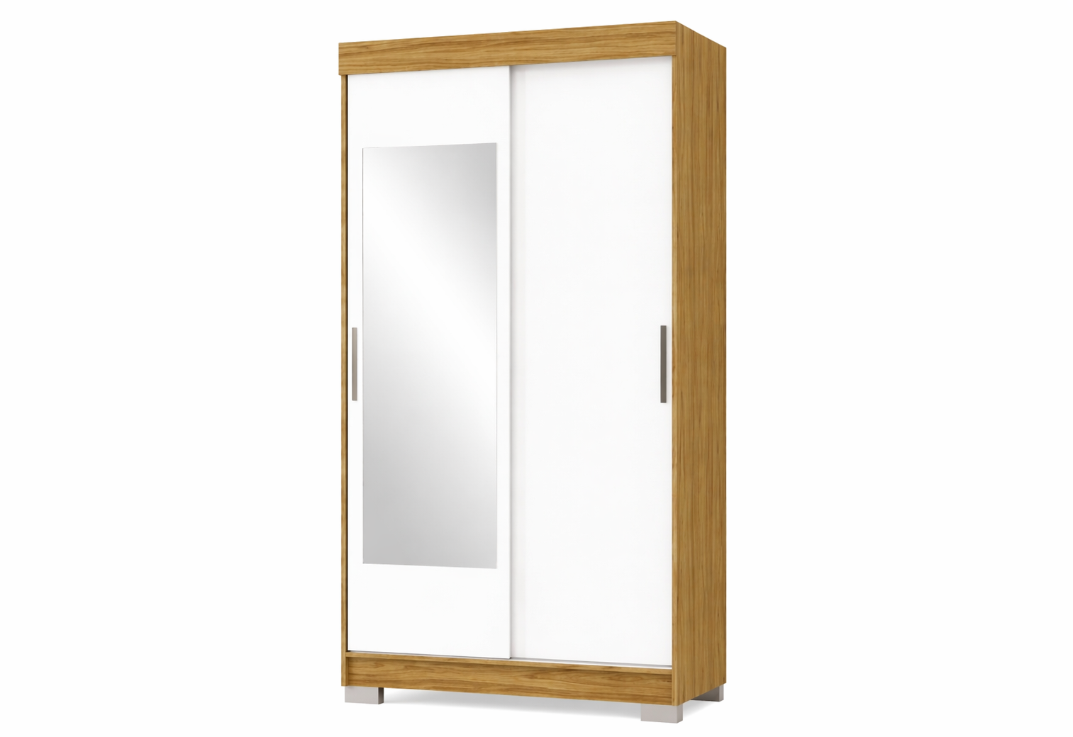 Closet 2 puertas corredera Lumière 190 x 91,7 x 46,5 marroco off white con espejo-2