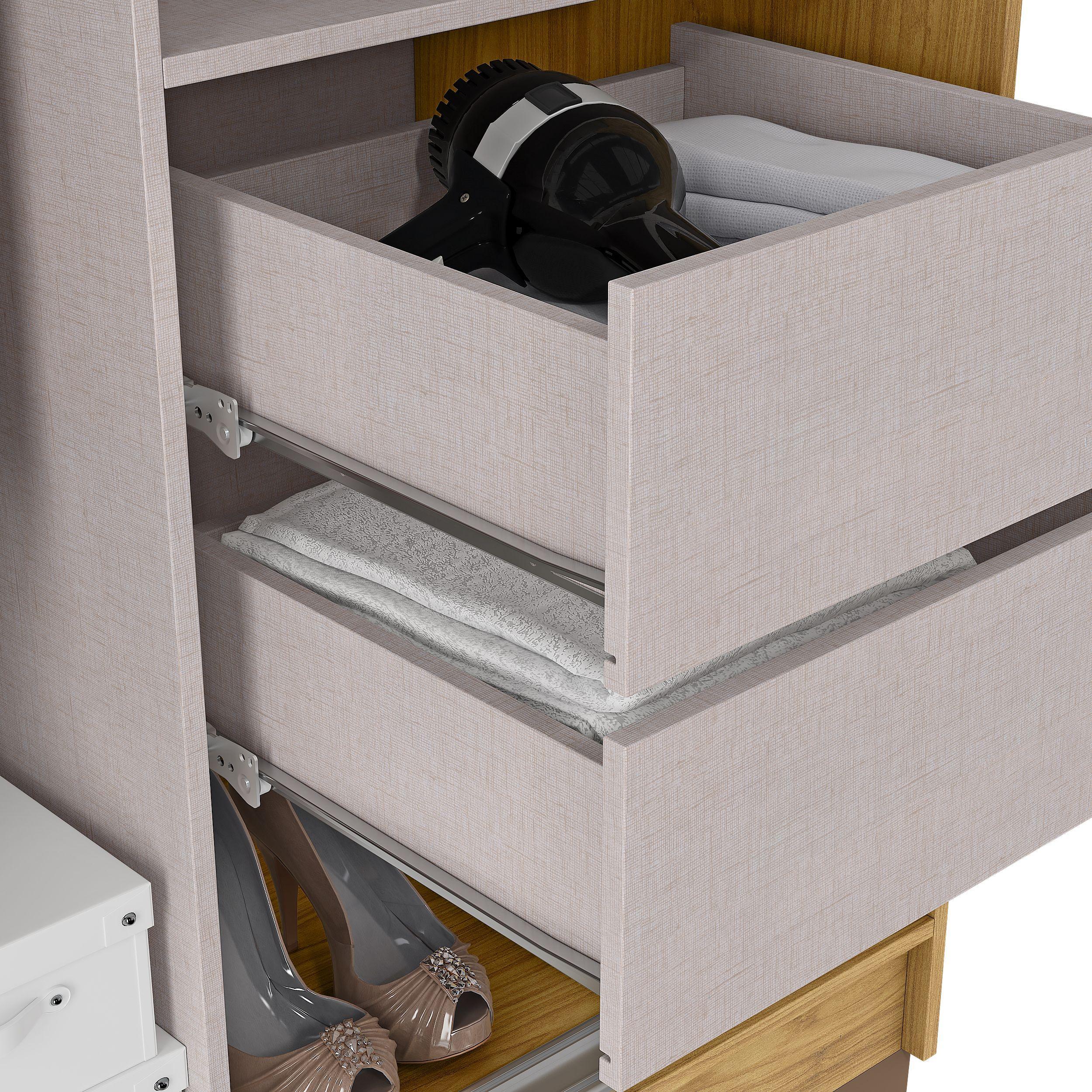 Closet 2 puertas corredera Lumière 190 x 91,7 x 46,5 marroco off white con espejo-5