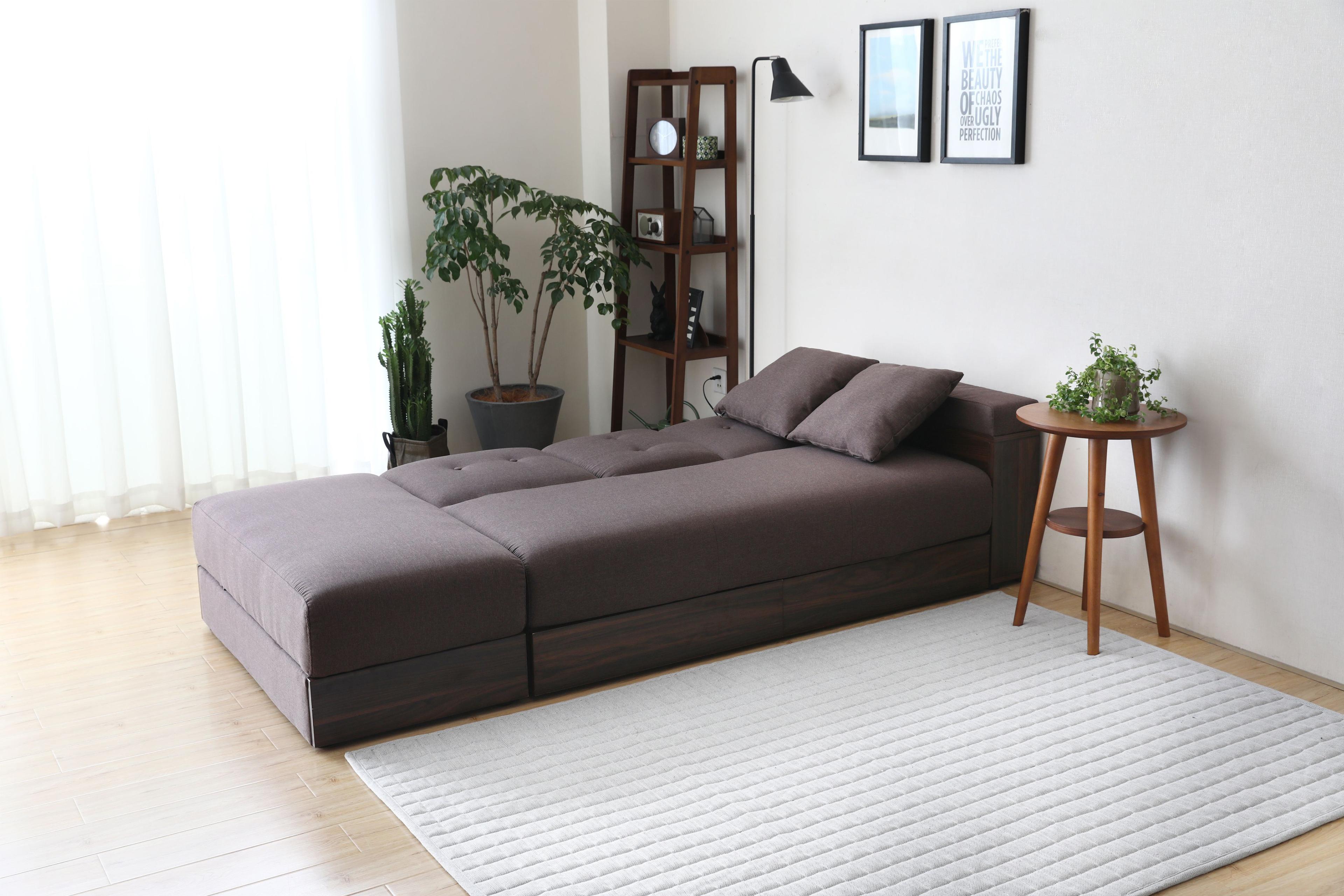 Sofá Cama Modular Alaska Café 3 cuerpos-5