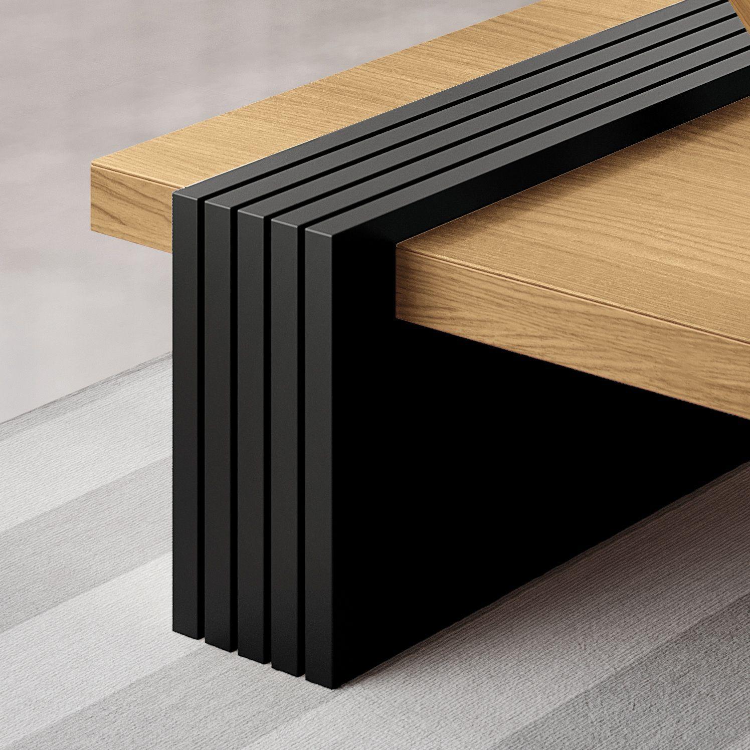 Mesa de centro Praga Freijo-Pretto 107x60x33 cm-3