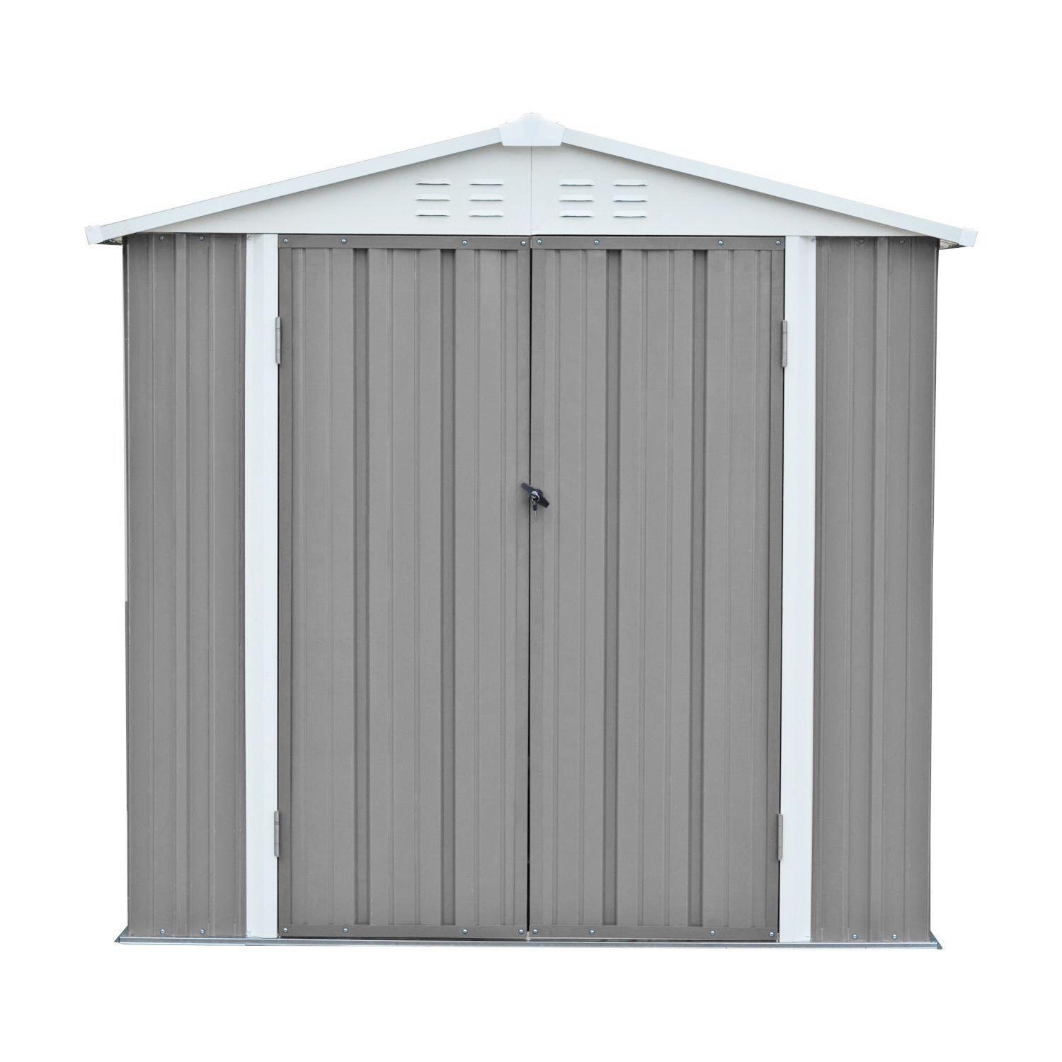 Bodega Jardín con Repisas 198x126x212 Homeshed Color Gris-1