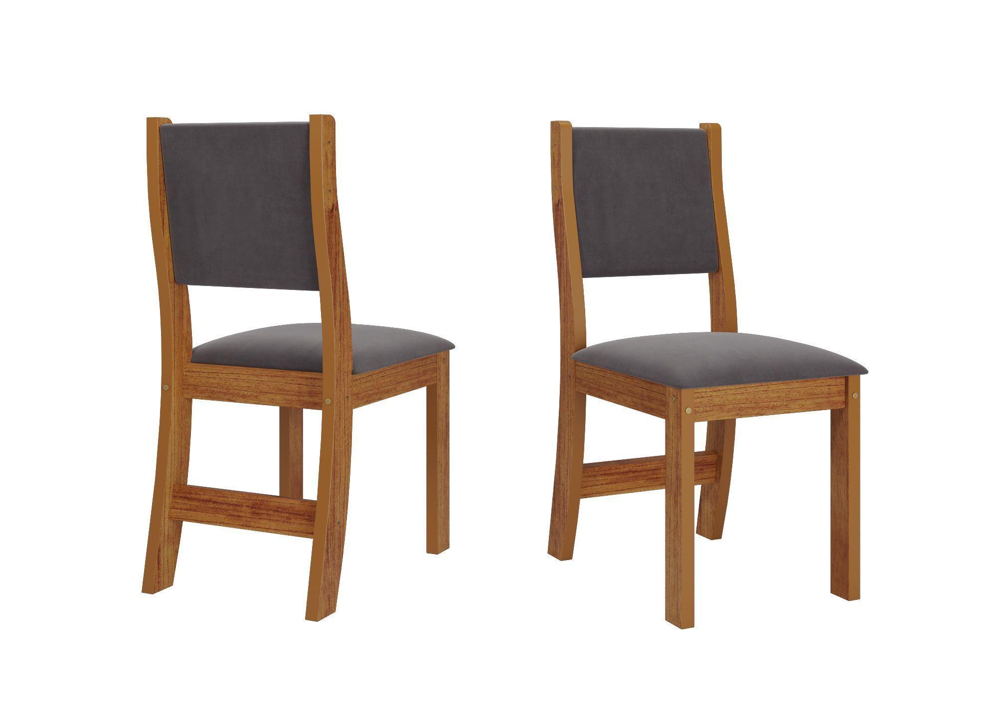 Juego de comedor redondo 4 sillas Destello Gris  78 x 90 x 90 cm-3