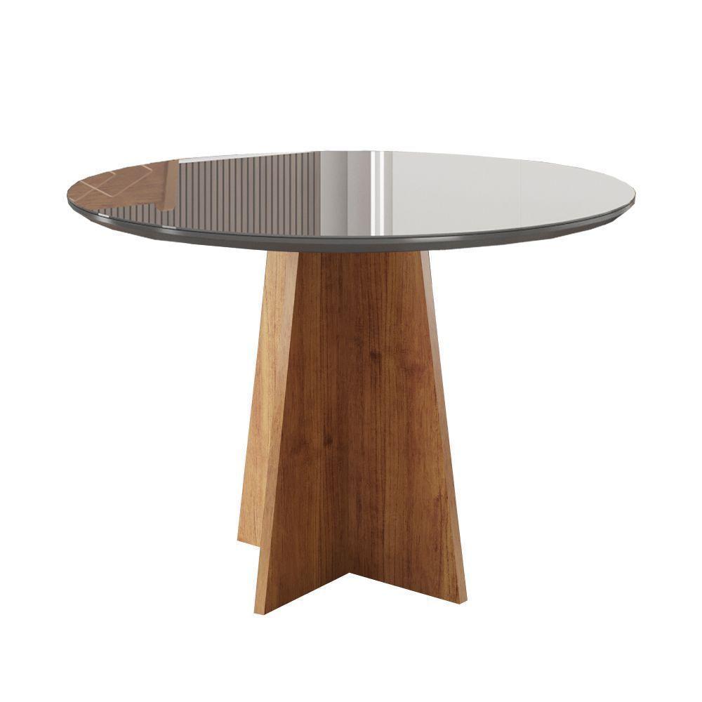 Juego de comedor redondo 4 sillas Destello Gris  78 x 90 x 90 cm-4