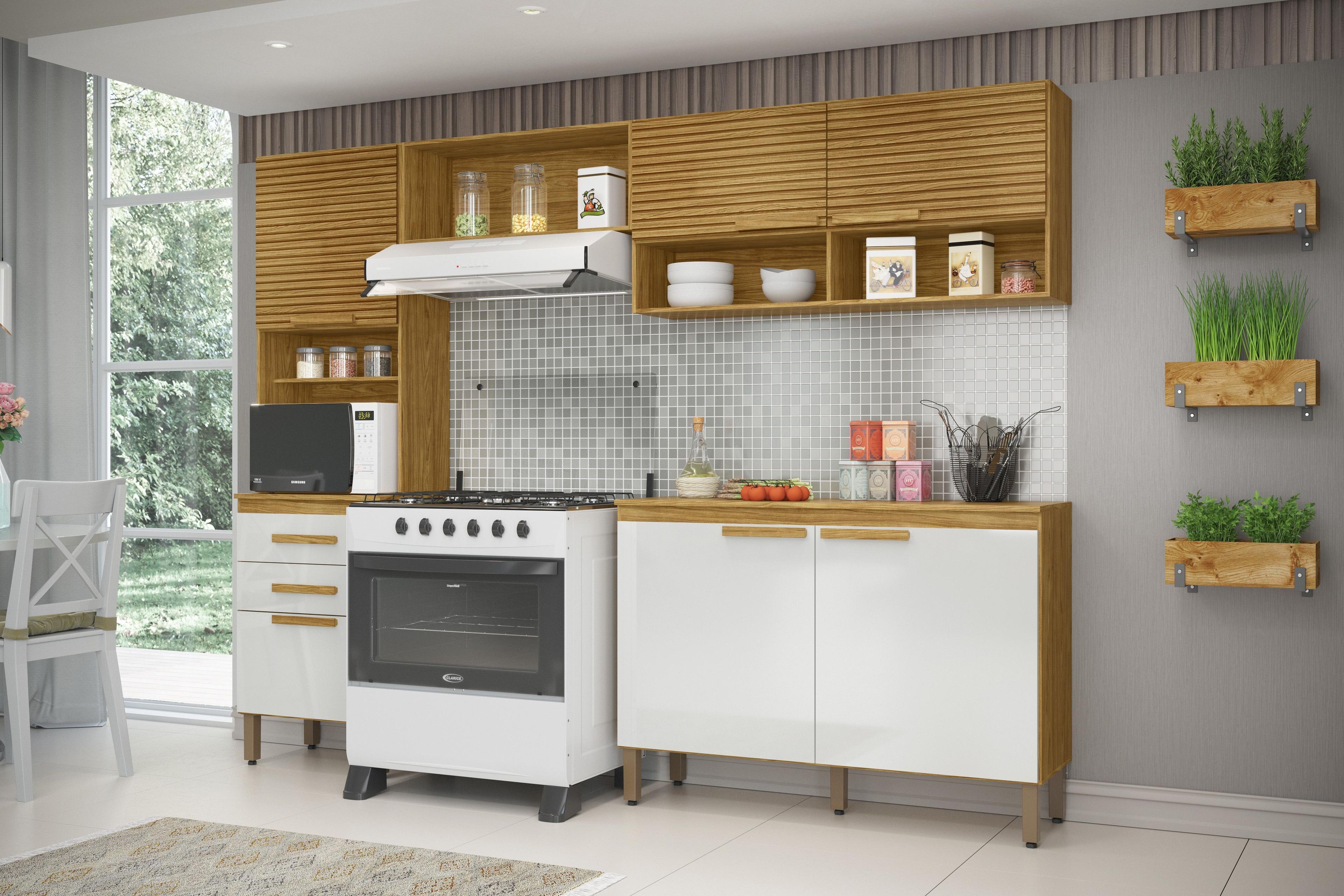 Kit Mueble de Cocina Mery Ann Marrocos/ Off white 258,8   196,2x38,1x256,4 -3