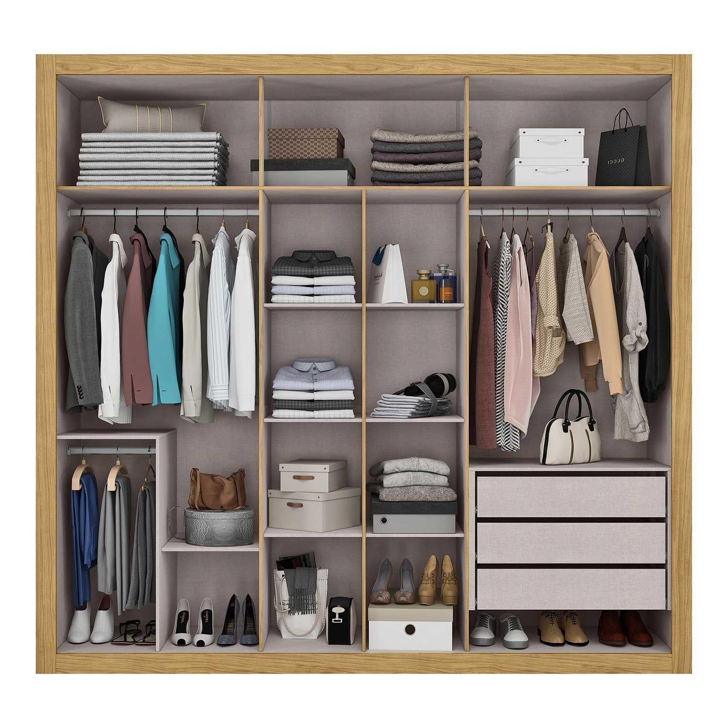 Closet 6 puertas Atelier Marrocos/ Off white 217x46,8x229,8-3