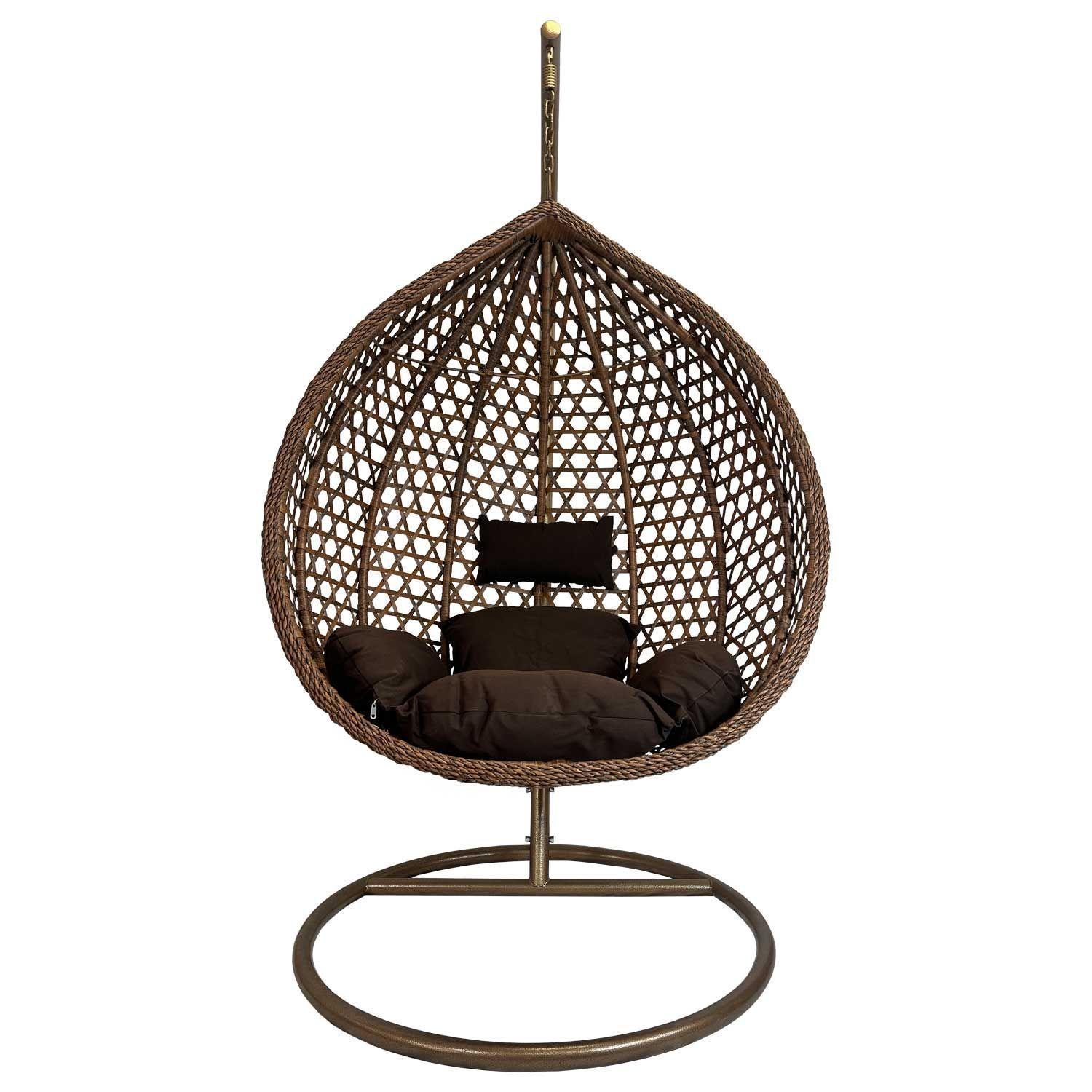 Silla Colgante Hawái M Chocolate Cojín Café-2