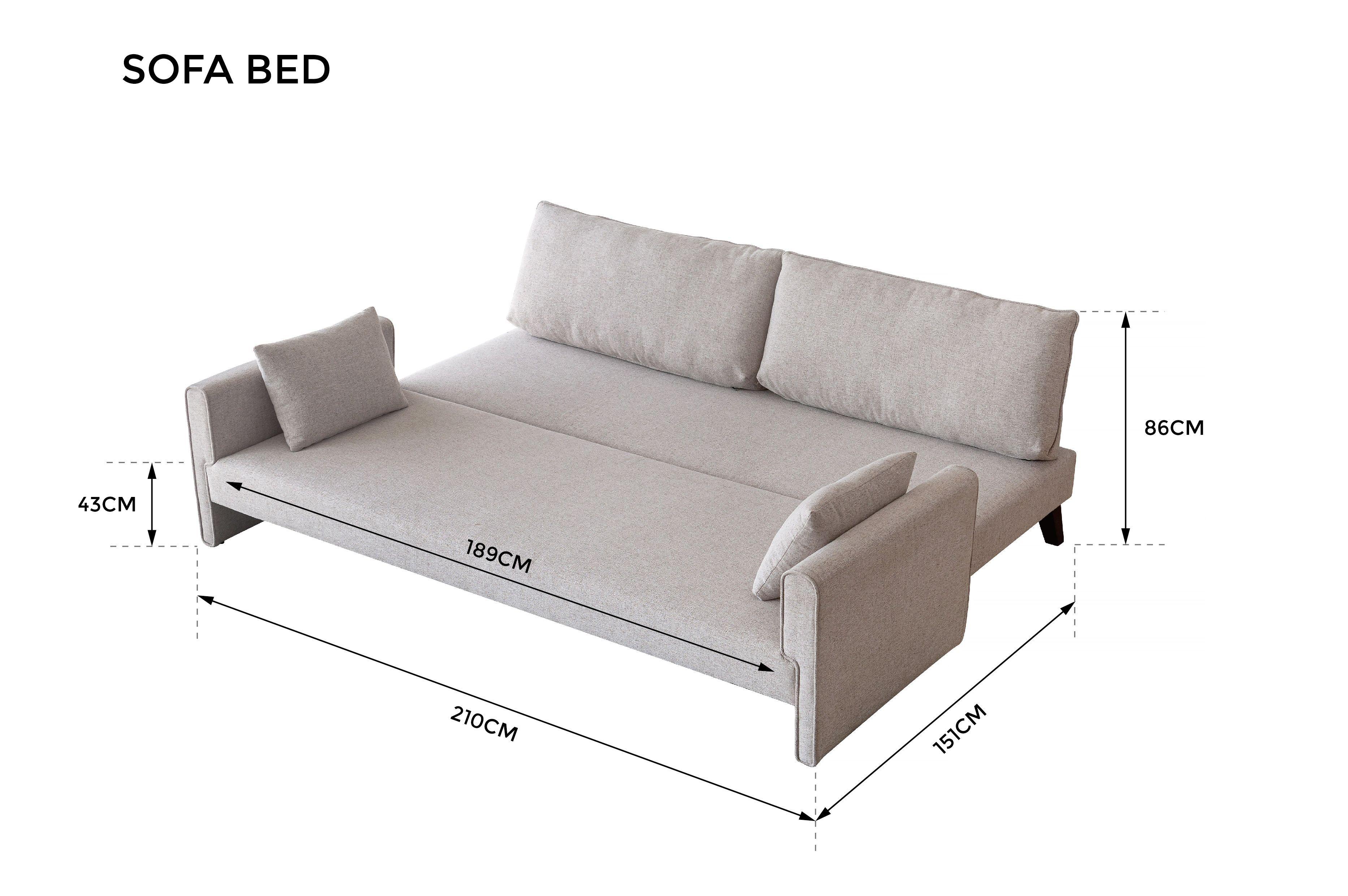 Sofá Cama Bremen Beige 3 cuerpos-7