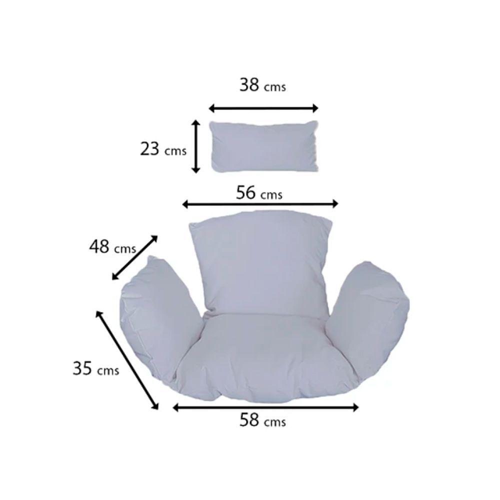 Cojín Silla Colgante M/L Gris-1